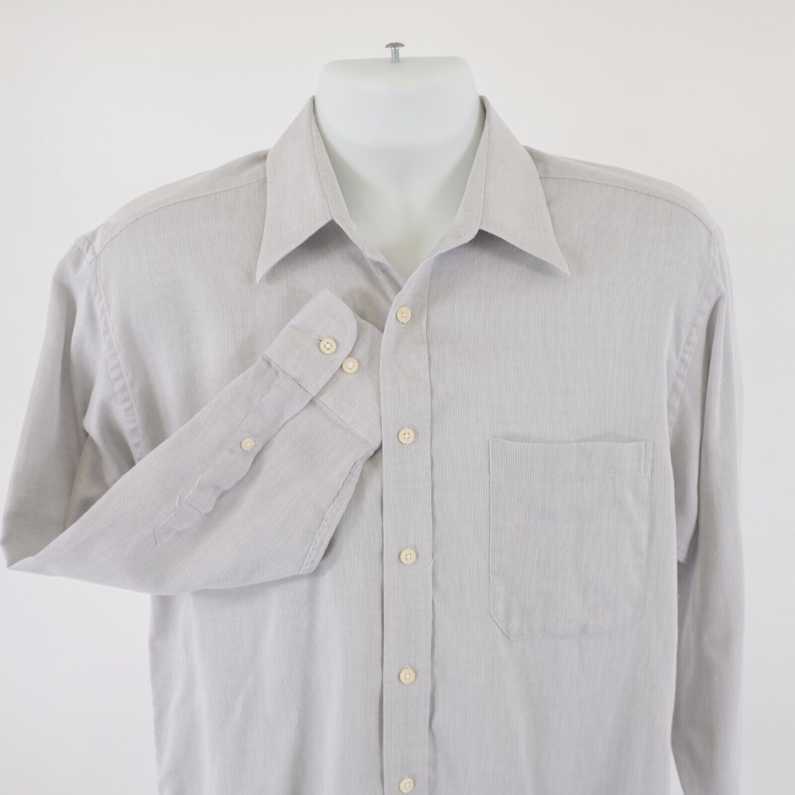 Givenchy Monsieur Givenchy 16.5 32/33 Gray Collared Dress Shirt Pocke Size US L / EU 52-54 / 3 - 1 Thumbnail