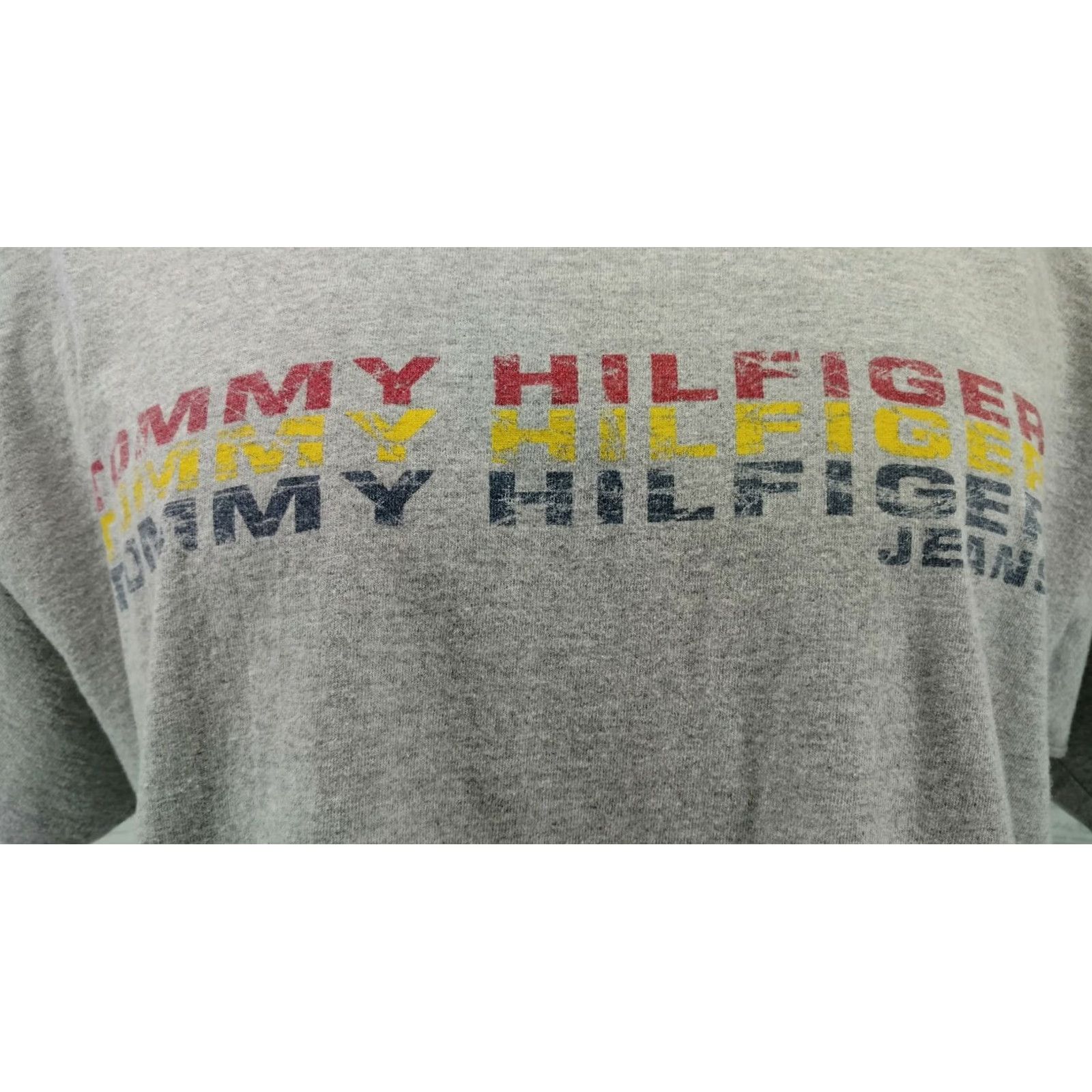 Tommy Hilfiger Tommy Hilfiger Logo T-Shirt Men’s Medium Gray Shirt Crew Neck Short Sleeve Cotton Blend Regular Fit Size US M / EU 48-50 / 2 - 2 Thumbnail