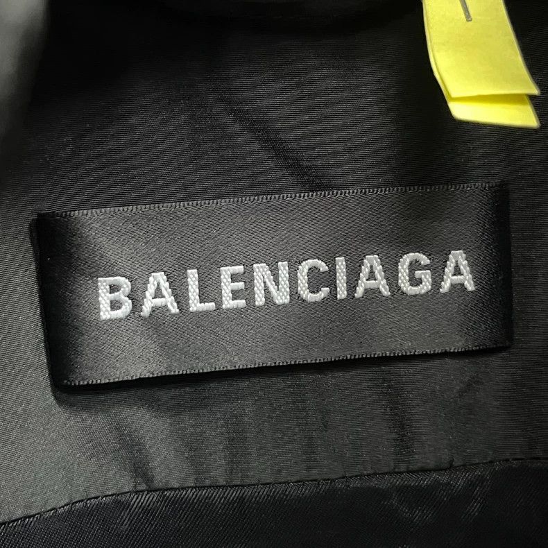 Balenciaga Balenciaga Classic Black Solid Graphic Print Suede Zip Up Size US M / EU 48-50 / 2 - 3 Thumbnail