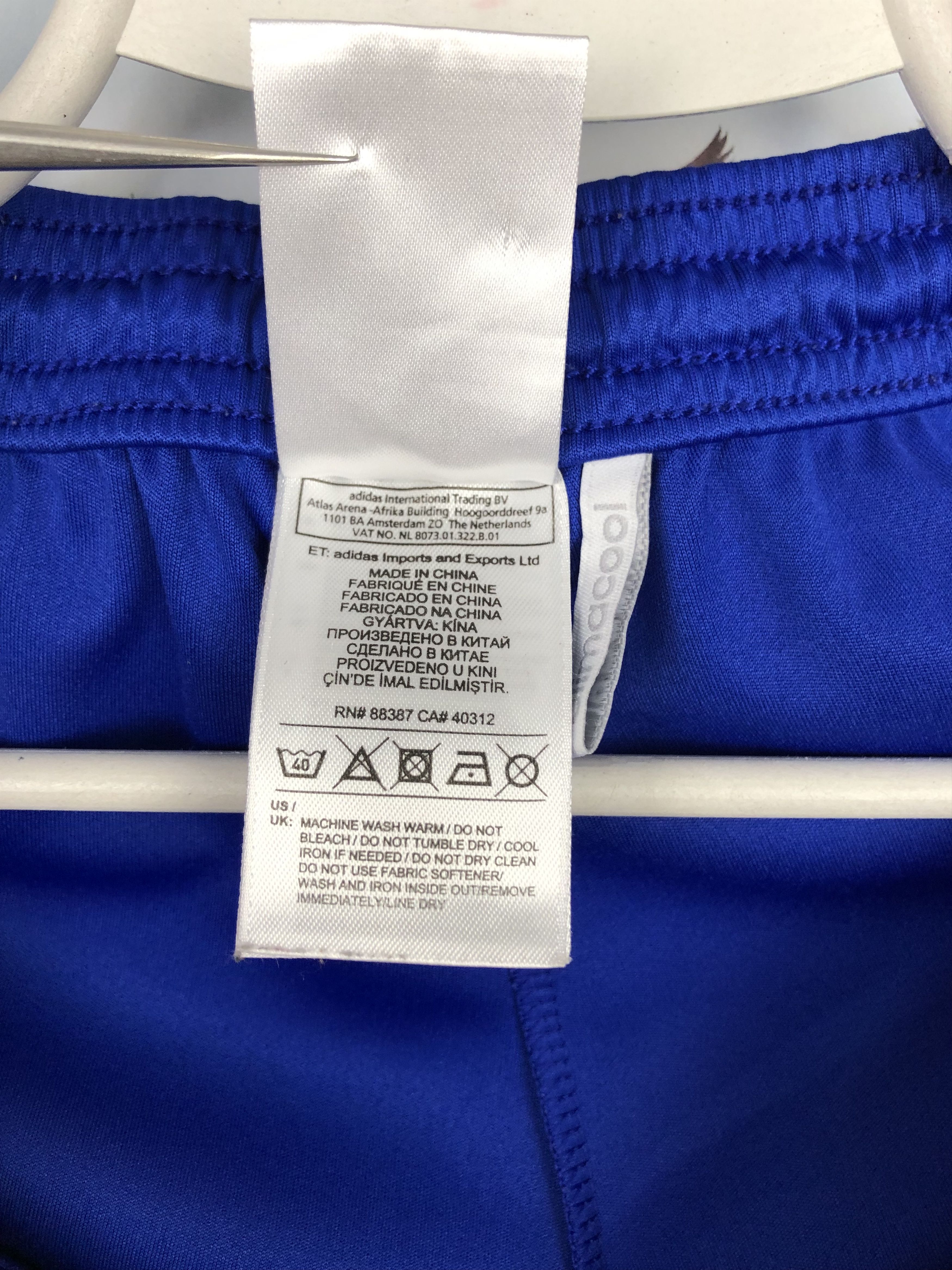 Adidas Adidas Chelsea Football Shorts Soccer Blue Mens #9 Falcao M Size US 32 / EU 48 - 7 Thumbnail