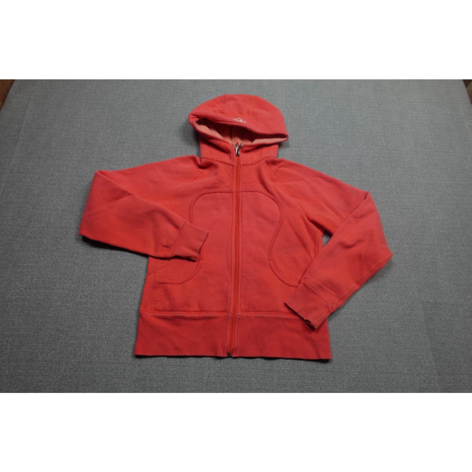 Lululemon Lululemon Hoodie Womens 6 Orange Full Zip Fleece Sweatshirt Logo Value Running Yoga Warm Winter Size M / US 6-8 / IT 42-44 - 3 Thumbnail