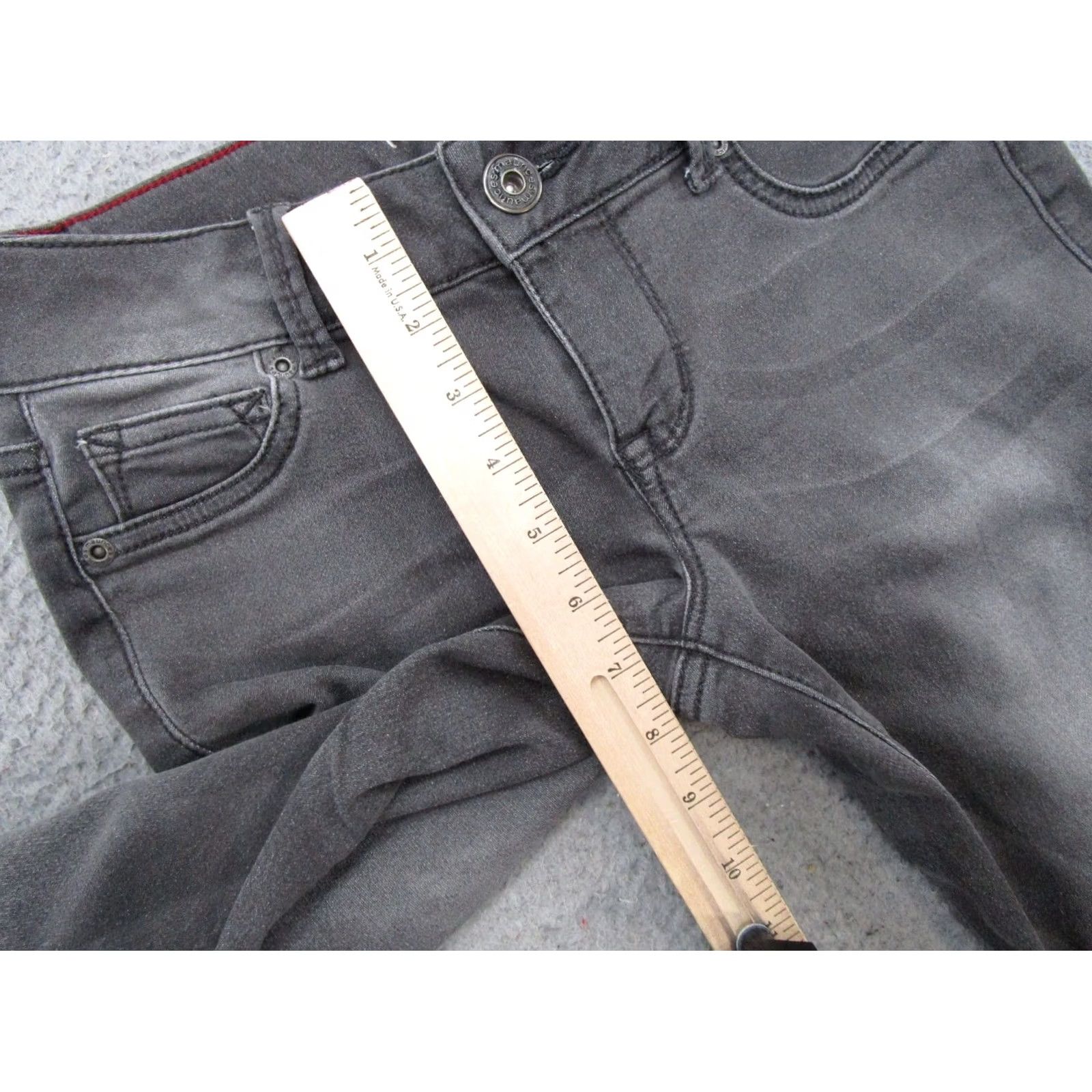 Vintage Maurices Women's Gray Denim Stretch Skinny Jeans XS Reg Cotton Blend Size 26" / US 2 / IT 38 - 6 Thumbnail