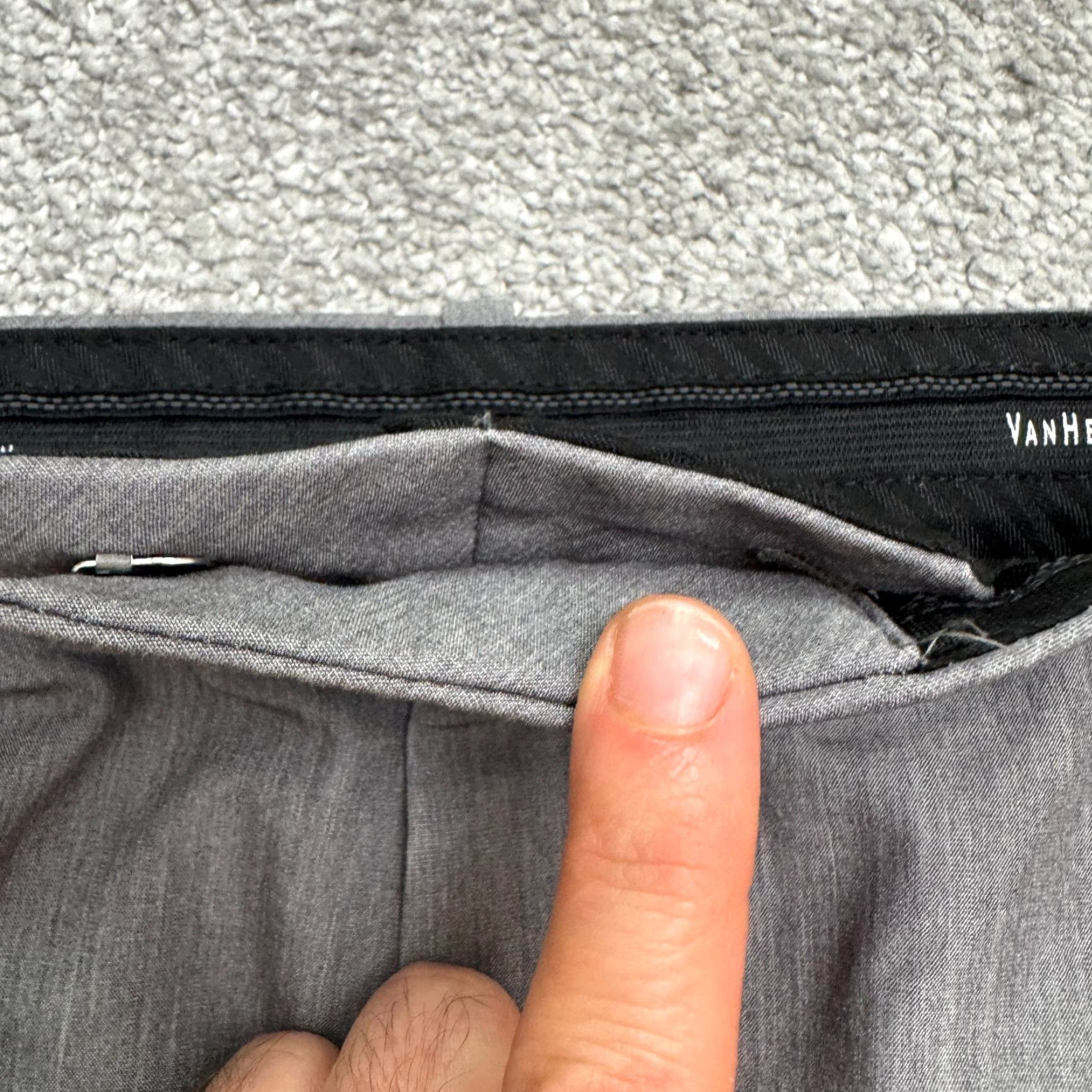 Van Heusen Van Heusen Dress Pants Mens 36 Waist Gray Flat Front Straight Leg Workwear Dress Pants Size US 36 / EU 52 - 6 Thumbnail