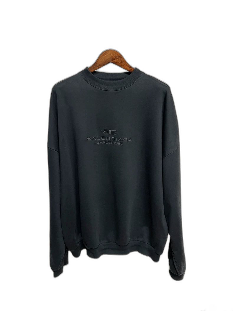 Balenciaga Balenciaga Black Logo Sweatshirt Size 3 Size US M / EU 48-50 / 2 - 1 Thumbnail