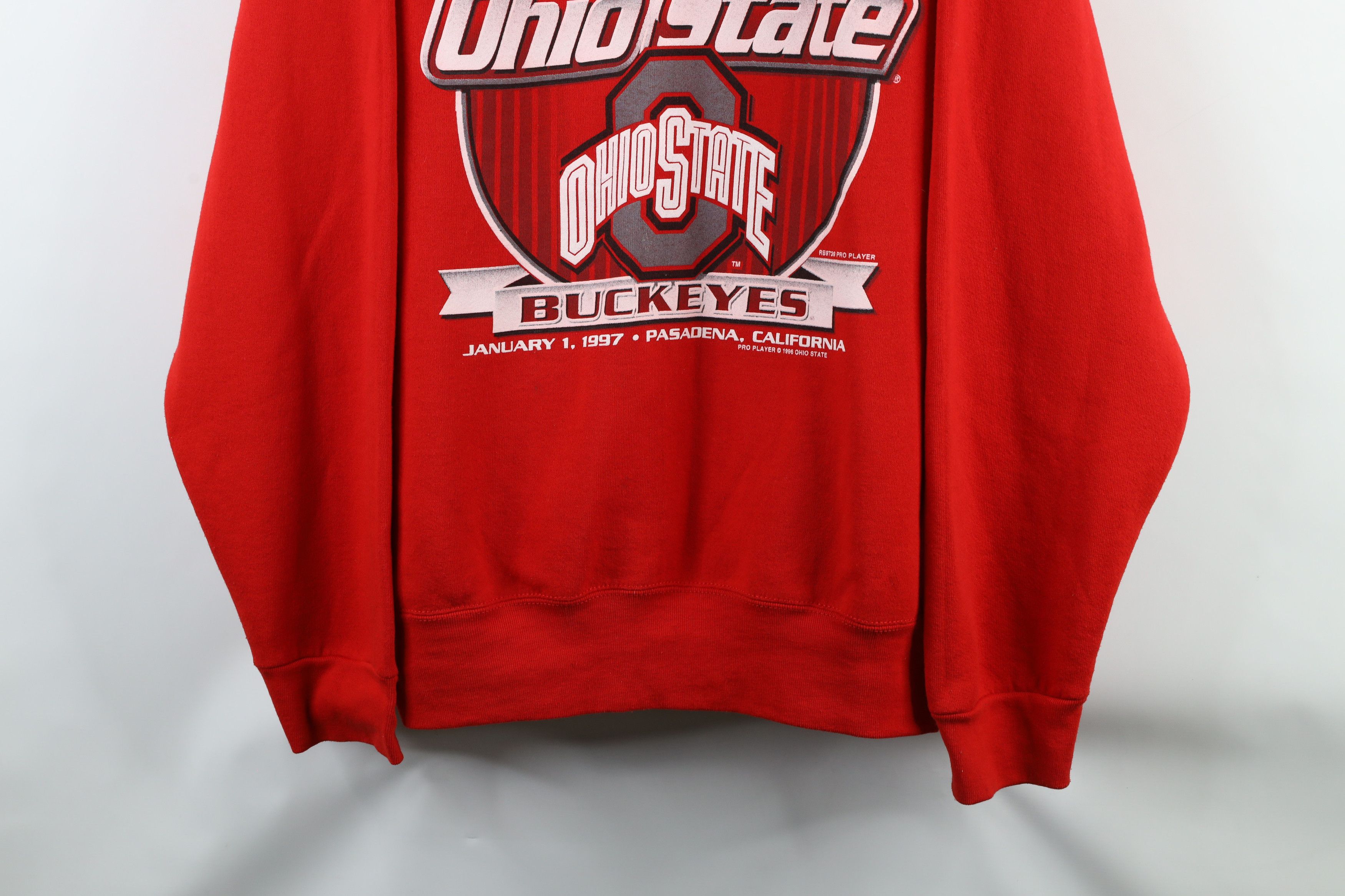 Vintage Vintage 90s State University Football Sweatshirt Red USA Size US XL / EU 56 / 4 - 3 Thumbnail
