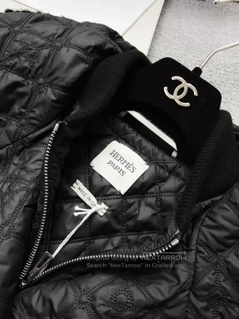 Hermes Hermes Black Teddy Fleece Patchwork Coat Jacket Size XS / US 0-2 / IT 36-38 - 6 Thumbnail