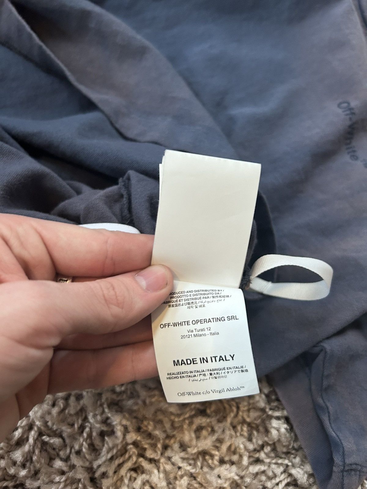 Off-White Off White Navy Brown Fade Tee Size S Size US S / EU 44-46 / 1 - 11 Thumbnail