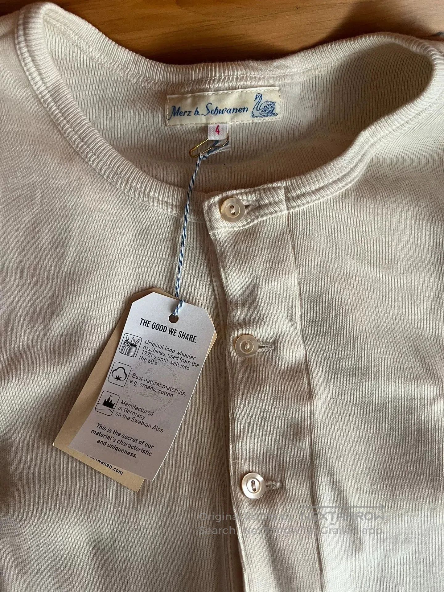 Merz B. Schwanen vintage henley short sleeve shirt. Size US M / EU 48-50 / 2 - 8 Thumbnail