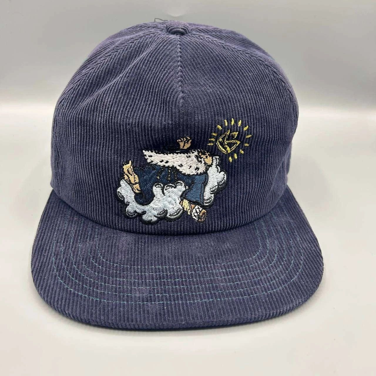 Grassroots California Good Livin Hat Men Blue Corduroy Strap Back Cap Cotton Size ONE SIZE - 1 Thumbnail