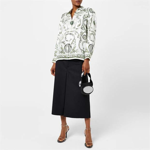 Alexander Wang o1g2r1mq0824 Shirts in Ivory & Green Size S / US 4 / IT 40 - 4 Thumbnail