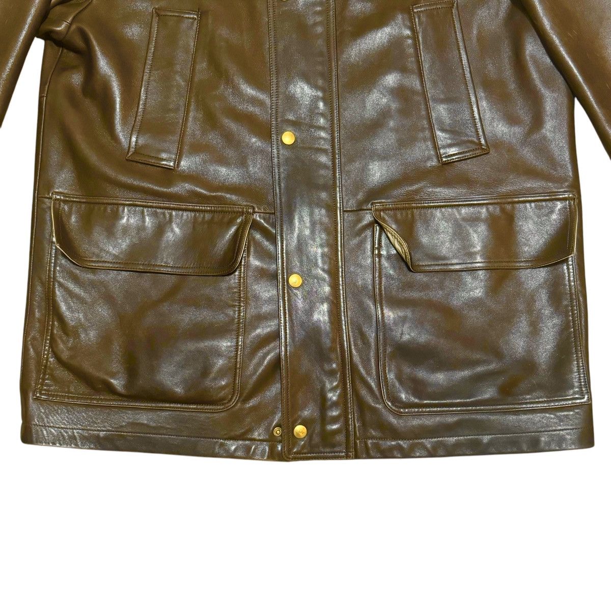 A.PRESSE A.PRESSE Leather Hunting Coat Size US L / EU 52-54 / 3 - 2 Thumbnail