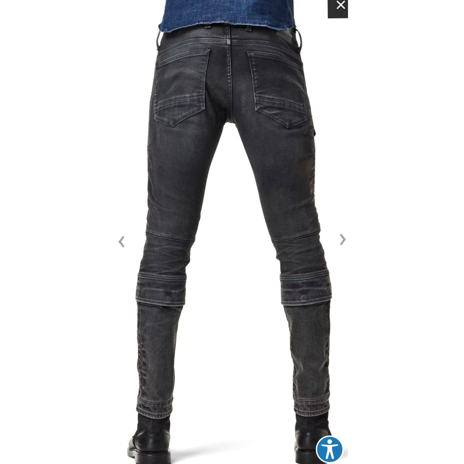 G-Star G-Star Raw Skinny Jeans Mens 33x32 Gray Airblaze Axinite Cobler New Size US 33 - 3 Thumbnail