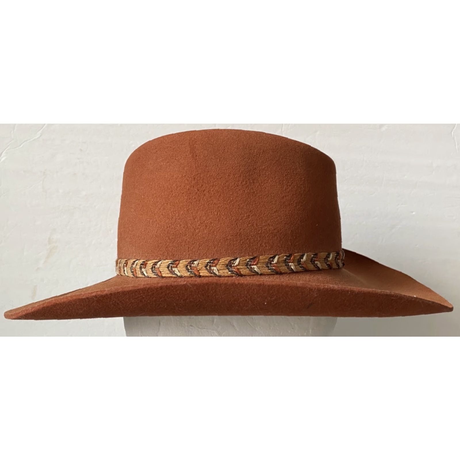 CO VINTAGE American Hat Co Maxi Felt Wool Hat Western Men’s Size 7Made In USA Men Wool Western Hat Size 7 USA Size ONE SIZE - 4 Thumbnail