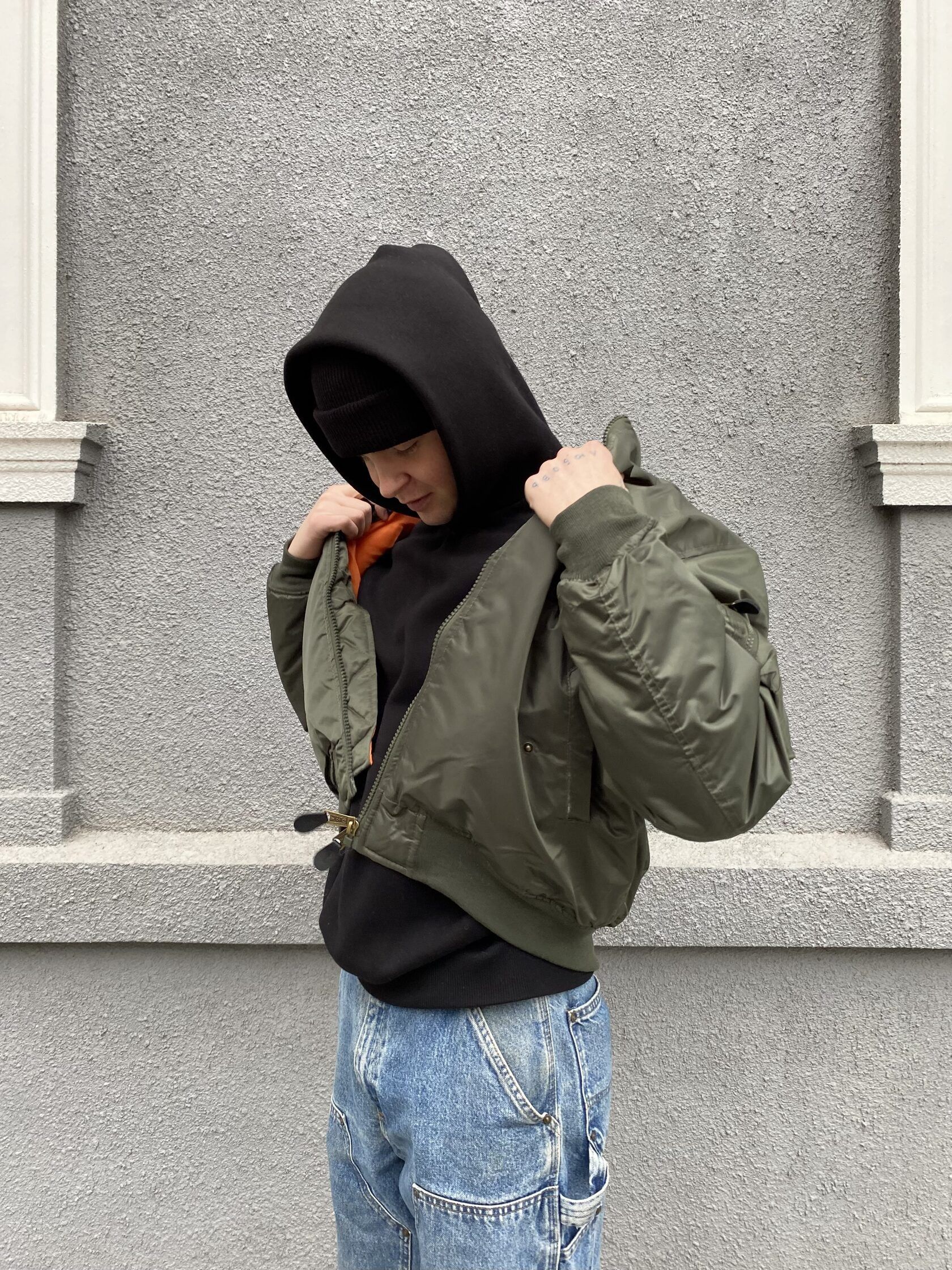 Other MA-1 bomber jacket khaki military y2k ulika unknwn Size US M / EU 48-50 / 2 - 3 Thumbnail