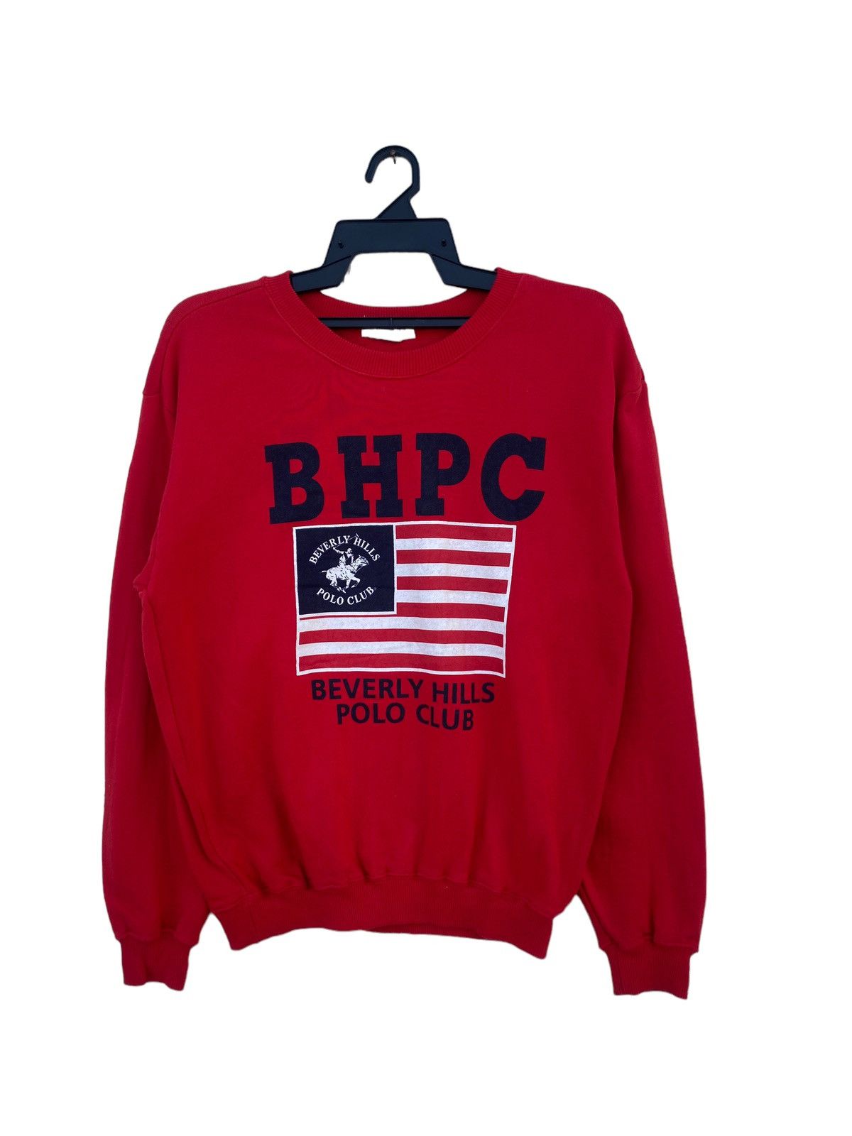 Beverly Hills Polo Club VINTAGE BH POLO CLUB AMERICAN FLAG STYLE SWEATSHIRT Size US M / EU 48-50 / 2 - 1 Thumbnail