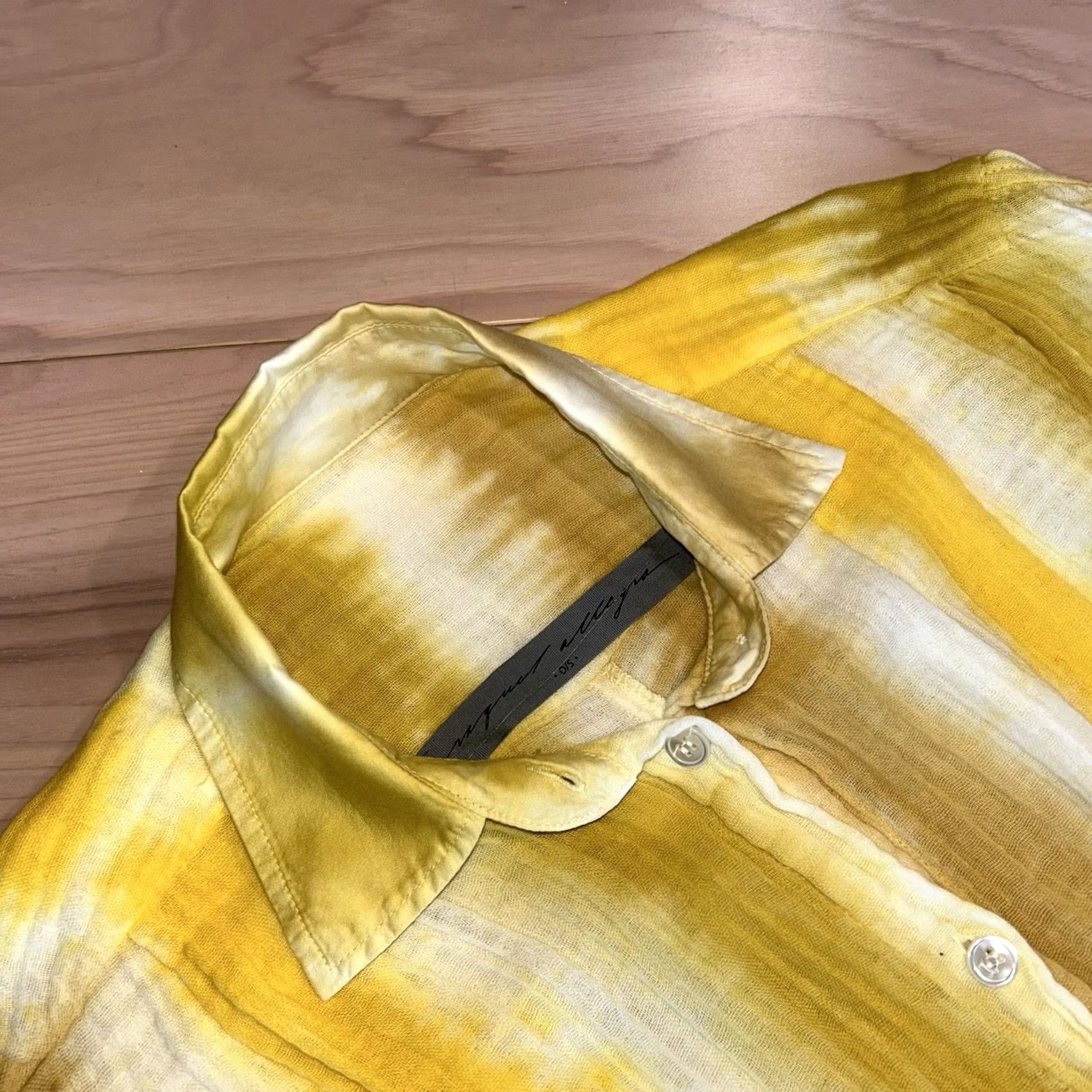 Vintage Raquel Allegra Caftan Shirt Dress Yellow Stripe Tye Dye Women’s One Size Size ONE SIZE - 3 Thumbnail