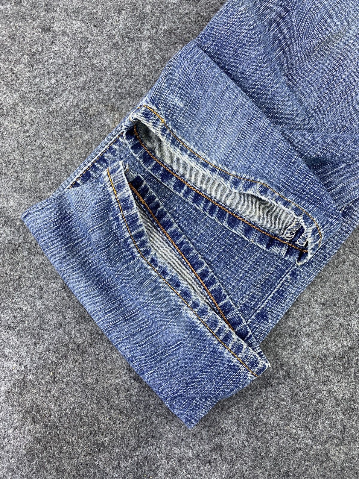 Edwin × Jean × Vintage Classic Noueau by Edwin Distress Blue Wash Denim - J975 Size US 34 / EU 50 - 10 Thumbnail