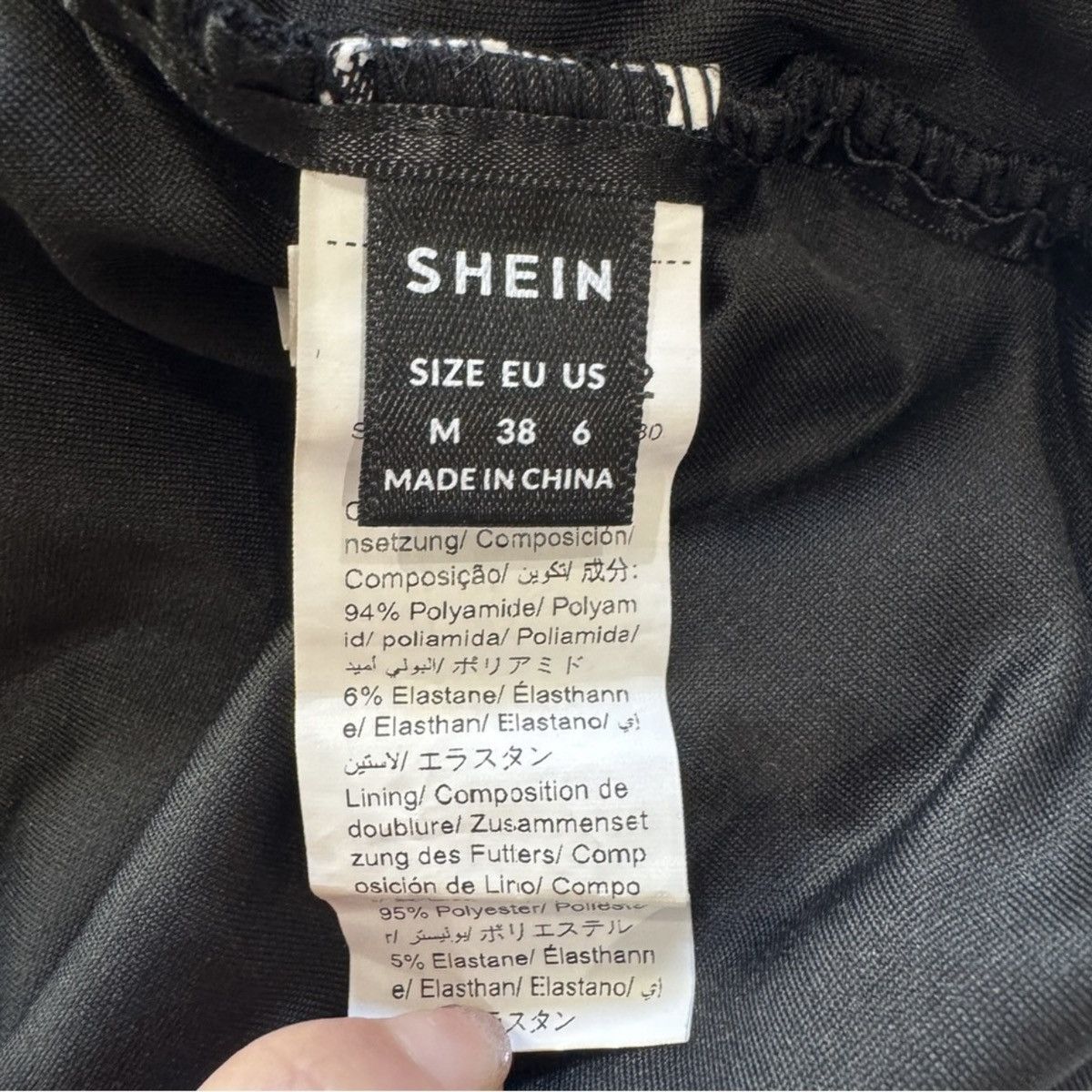Shein Black Irregular Ruffle Trim Dress Size M / US 6-8 / IT 42-44 - 9 Thumbnail