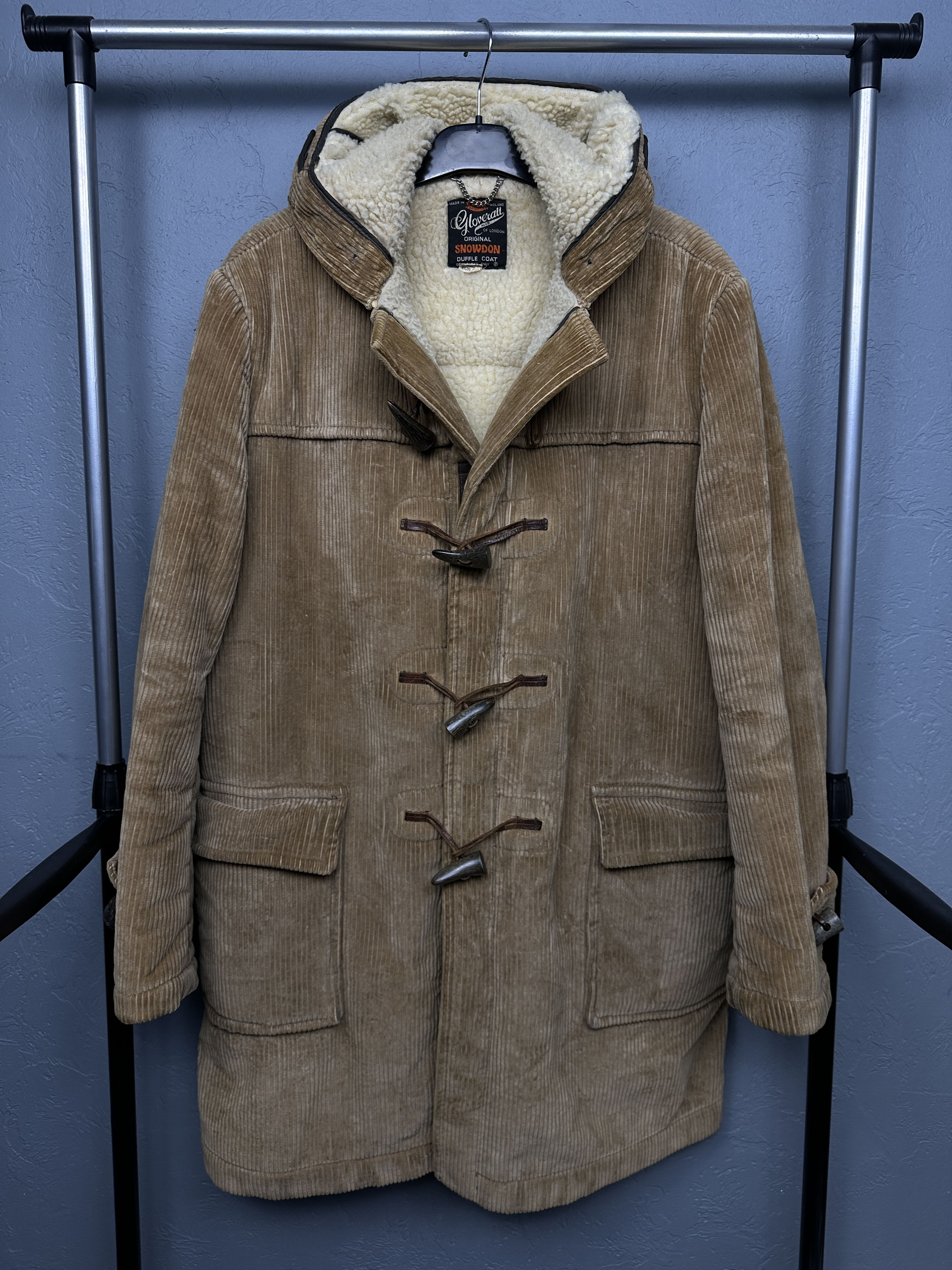 Gloverall Gloverall Mens Wool Sherpa Corduroy Duffle Coat Jacket Size US M / EU 48-50 / 2 - 1 Thumbnail