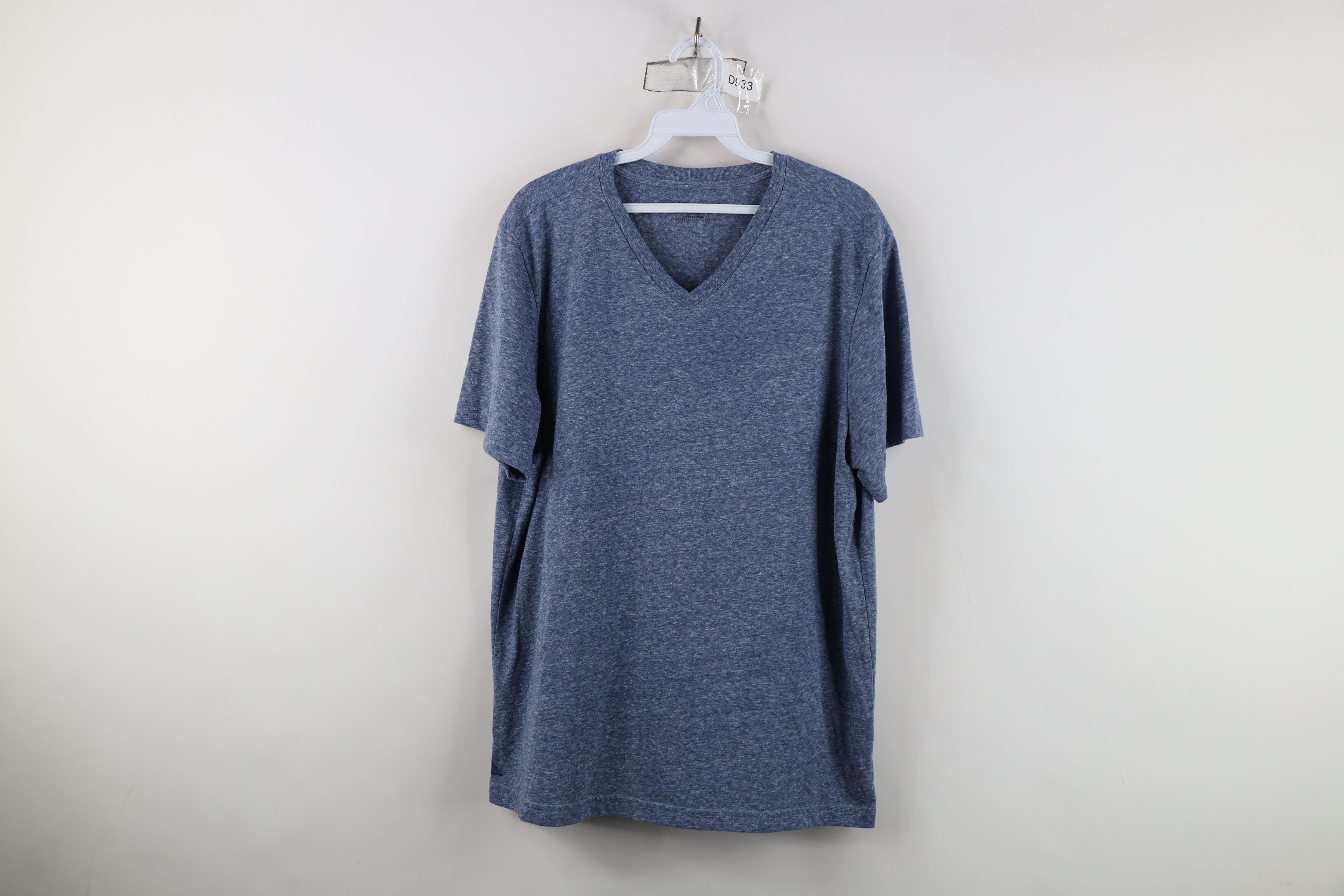 UNTUCKit Untuckit Knit Short Sleeve V-Neck T-Shirt Heather Blue Size US L / EU 52-54 / 3 - 1 Thumbnail