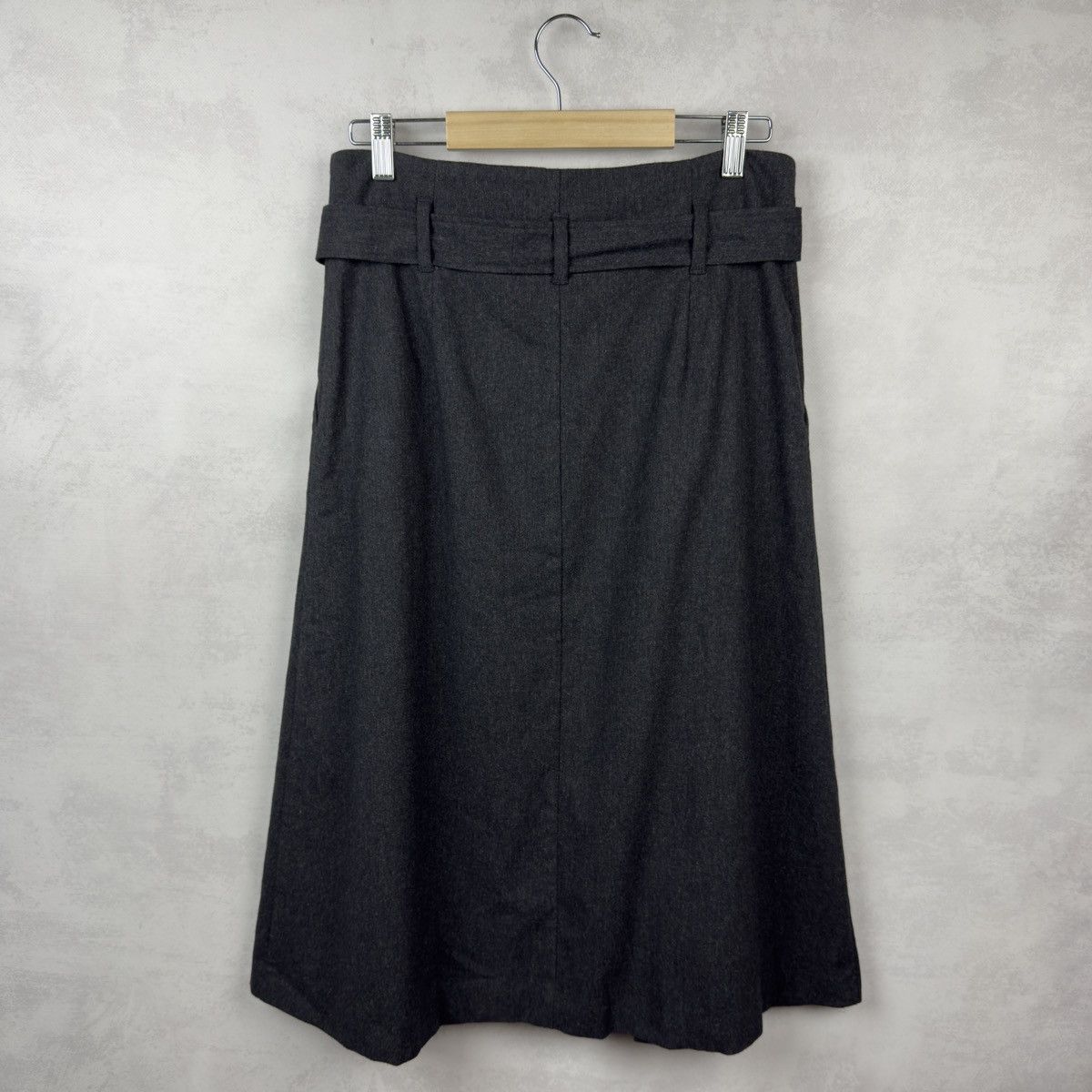 Sezane Sezane Mid-Length Wool Viscose Poly Belted Skirt Size 40 Size 28" / US 6 / IT 42 - 13 Thumbnail