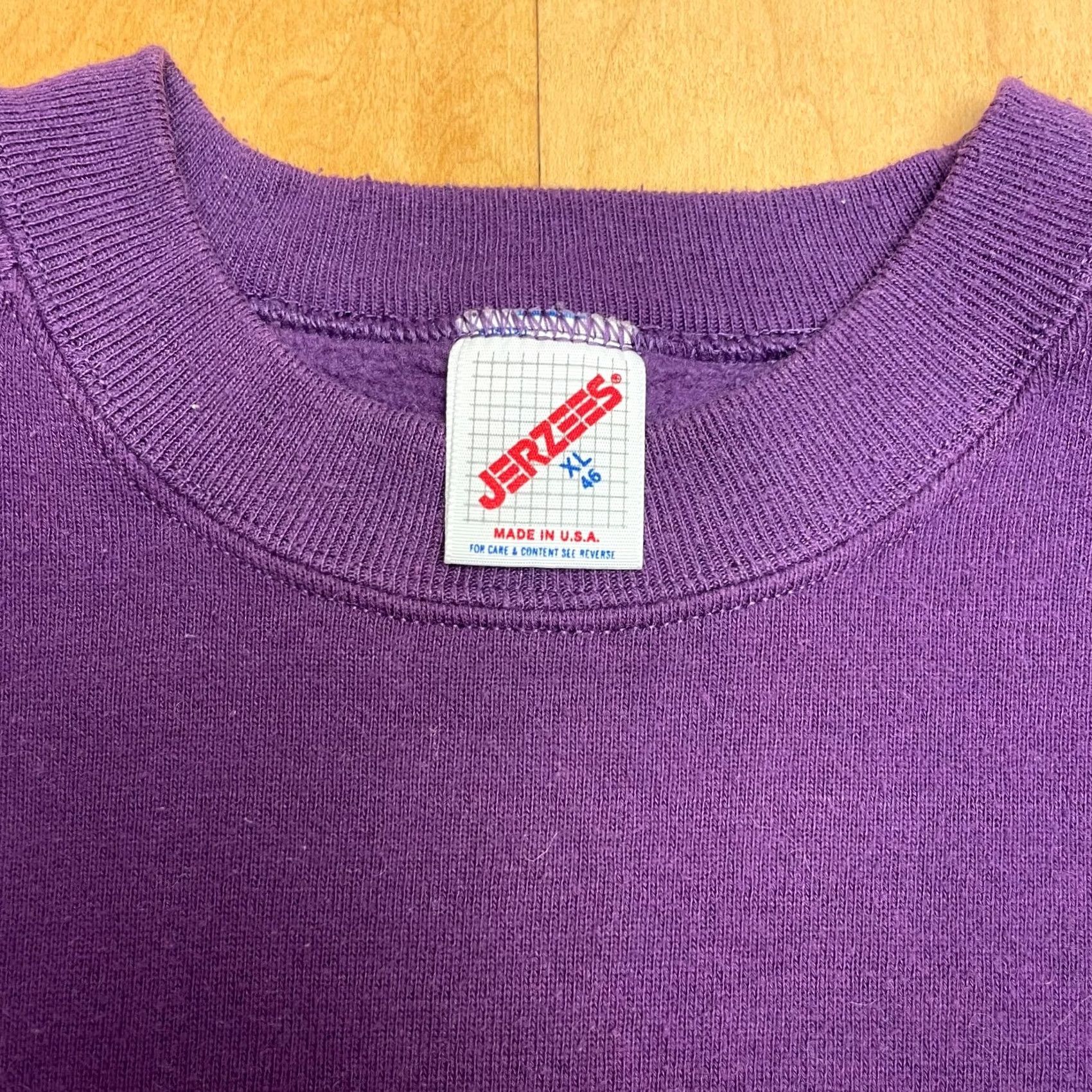 Jerzees VINTAGE JERZEES Goofy XL Purple Long Sleeve Pullover Crewneck Sweatshirt Solid Size US XL / EU 56 / 4 - 5 Thumbnail