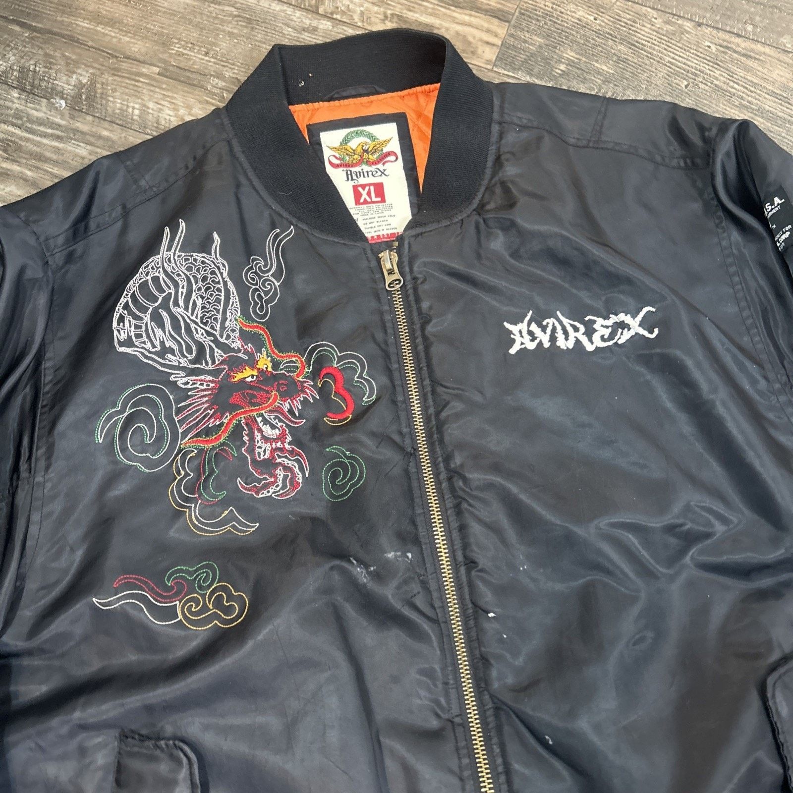 Avirex Avirex Y2K Dragon Embroidered Sukujan Military Bomber XL Size US XL / EU 56 / 4 - 2 Thumbnail
