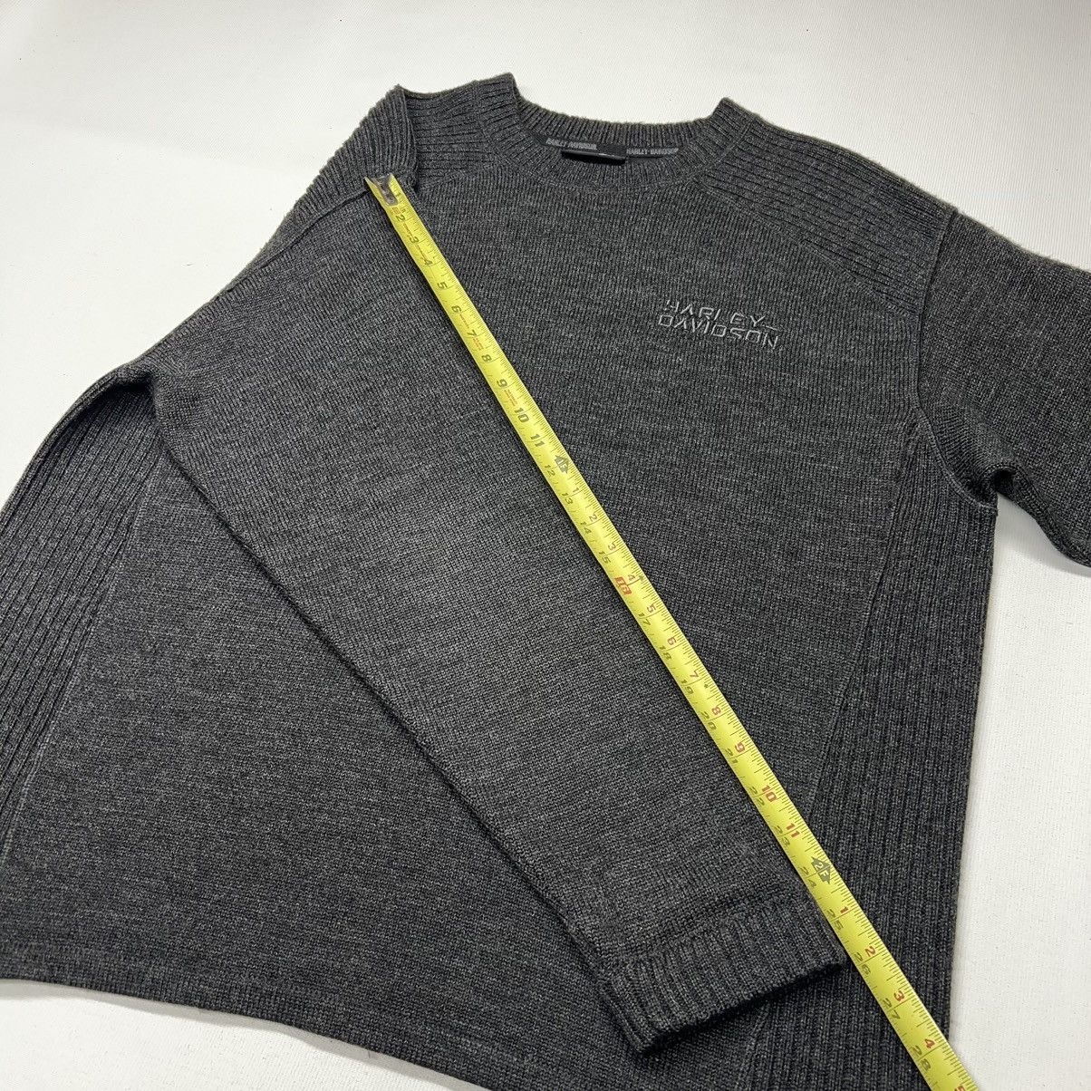 Harley Davidson Harley Davidson Sweater Grey Wool Knit Crewneck Logo Biker Size US XL / EU 56 / 4 - 17 Thumbnail