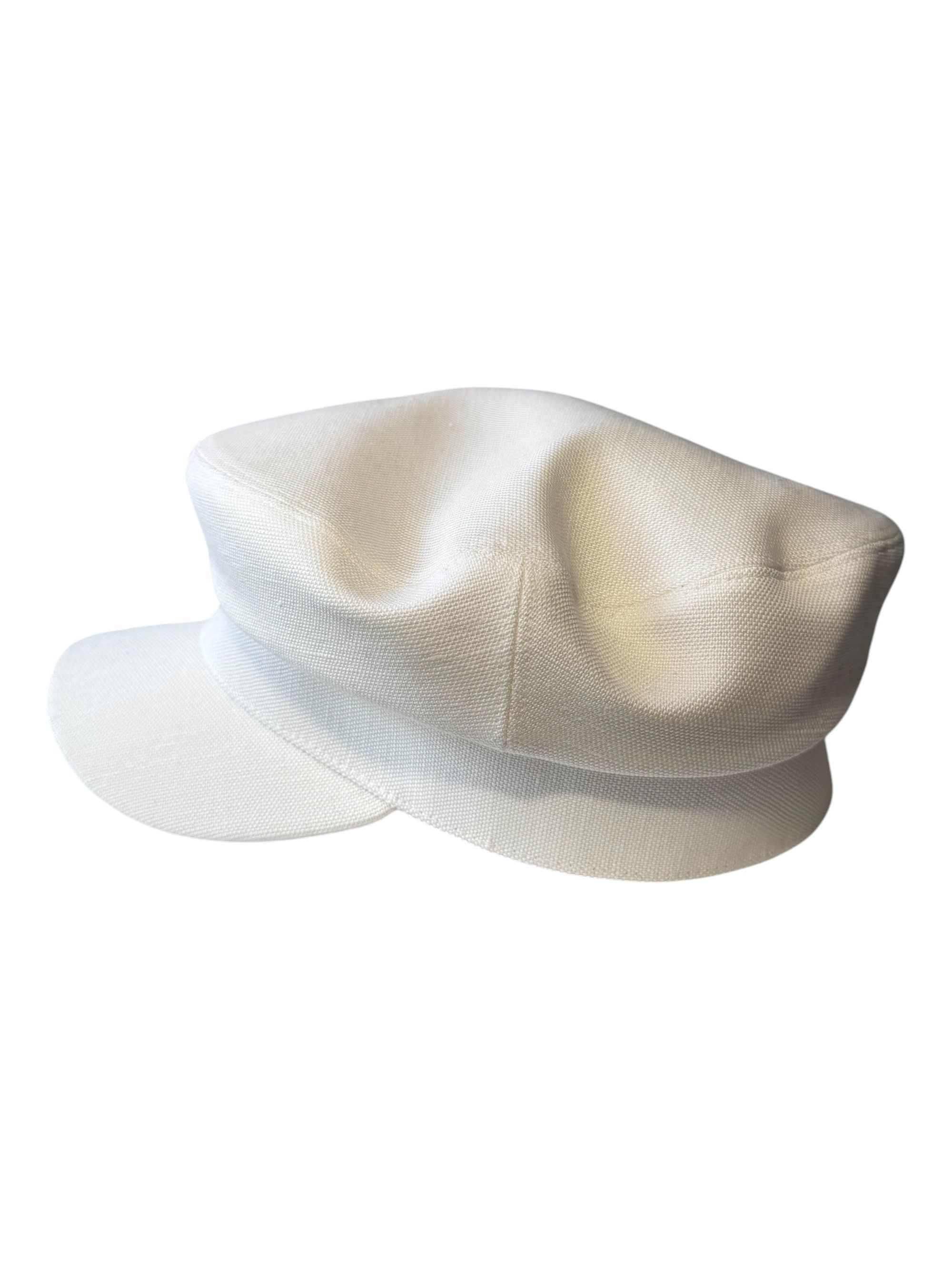 Hermes Hermes White Casquette Giulia Toile Newsboy Cap Size 57 Size ONE SIZE - 5 Thumbnail