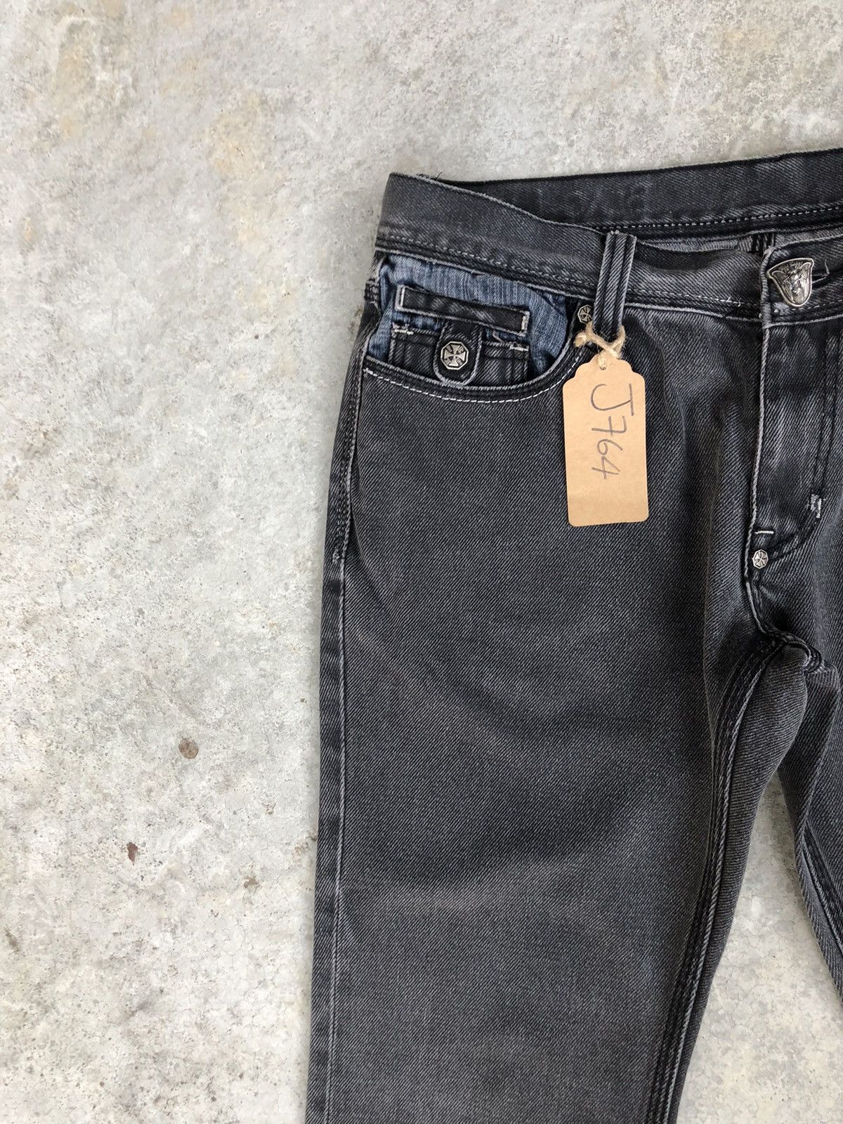 If Six Was Nine Japanese Blac Label Flared Jeans Embroidered logo Distressed Size US 33 - 7 Thumbnail