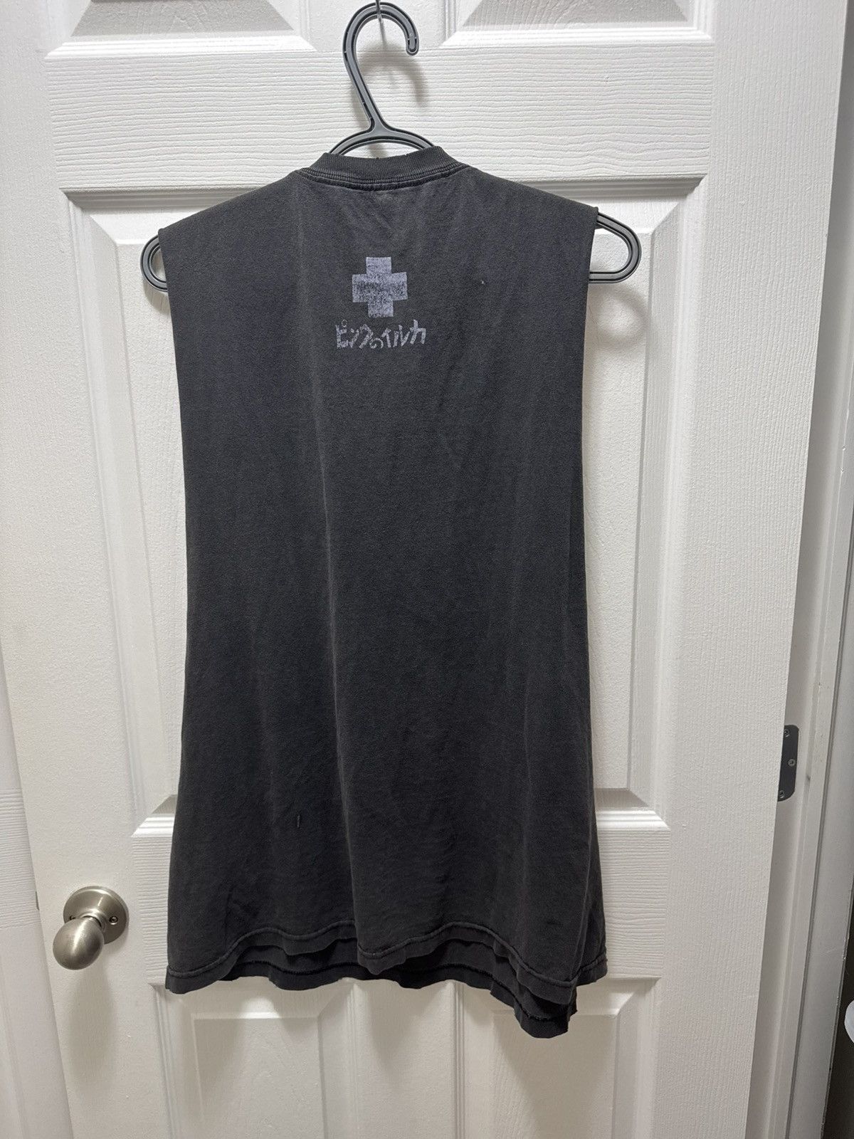 Pink Dolphin Pink Dolphin Faded Vintage Jesus Cross Custom Tank Distress Size US XL / EU 56 / 4 - 4 Thumbnail