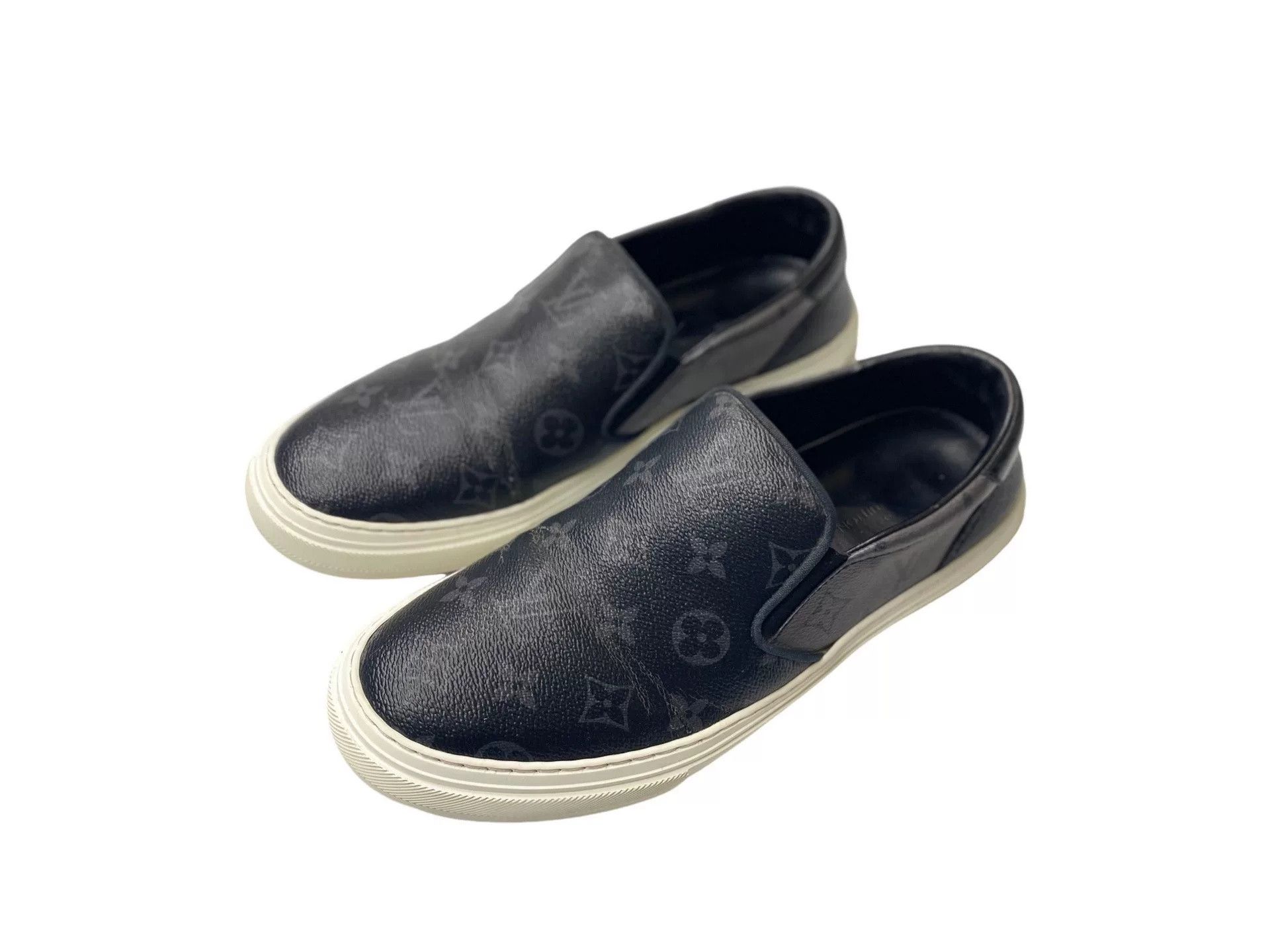 Louis Vuitton Louis Vuitton Black Silver Monogram Slip-ons Size US 9 / EU 42 - 1 Thumbnail