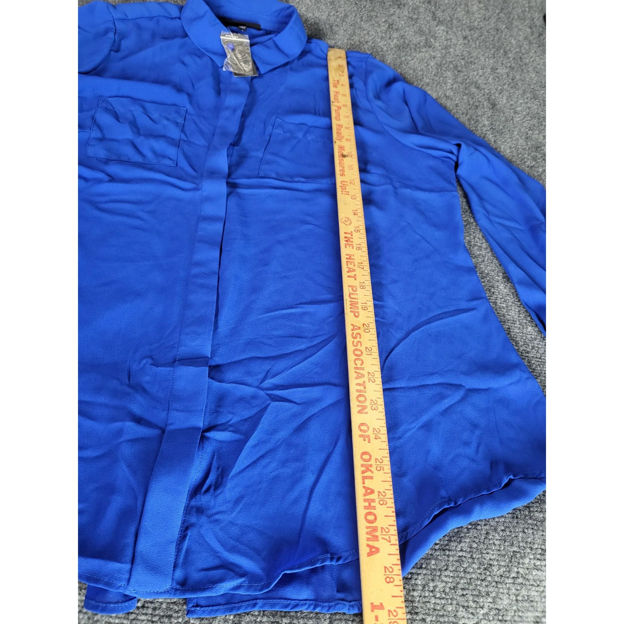 Other Lane Bryant Button Down Top Women Sz 14/16 Blue Vented Workw Size XXL / US 16-18 / IT 52-54 - 3 Thumbnail