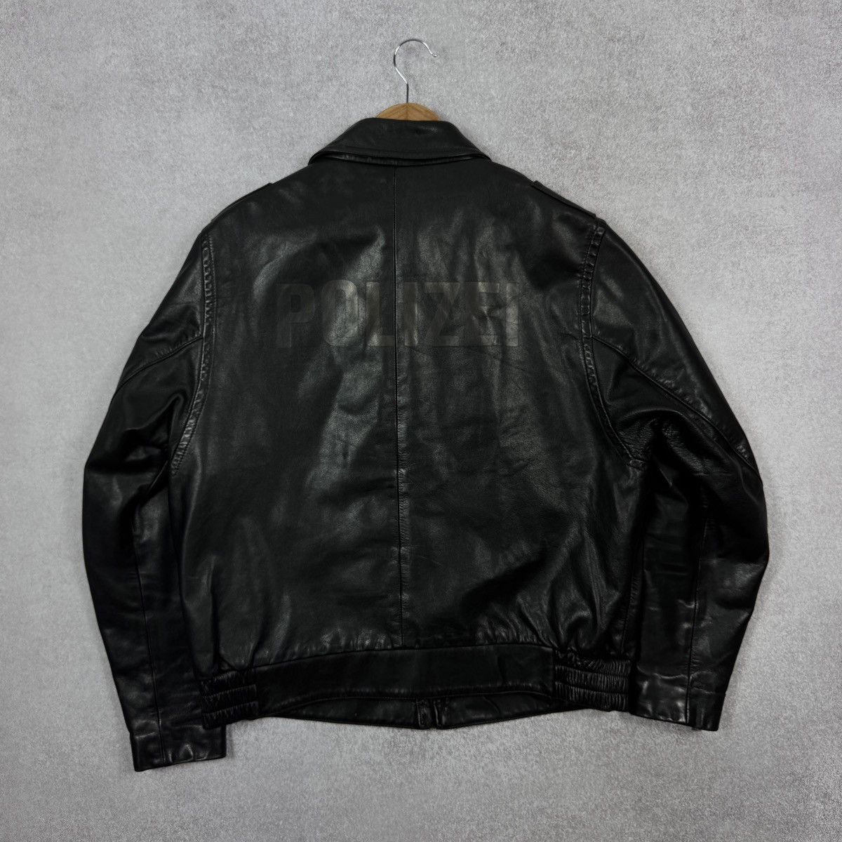 Vintage 1989 Vintage Men's Polizei Leather jacket Size 48 / M-L Size US M / EU 48-50 / 2 - 4 Thumbnail