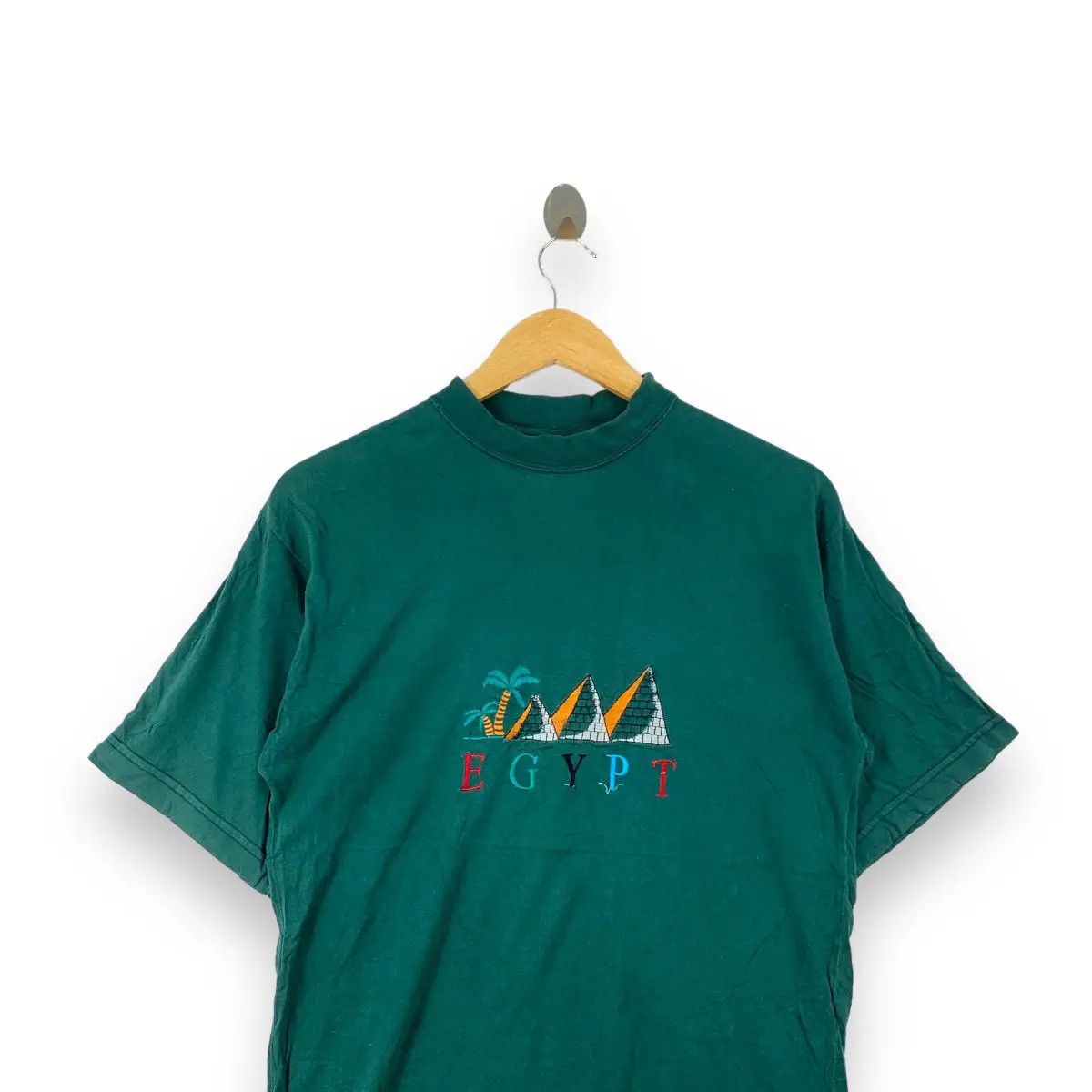 Vintage Vintage 90’ EGYPT PYRAMID EMBROIDERED Tee Shirt Top Giza Size US M / EU 48-50 / 2 - 2 Thumbnail