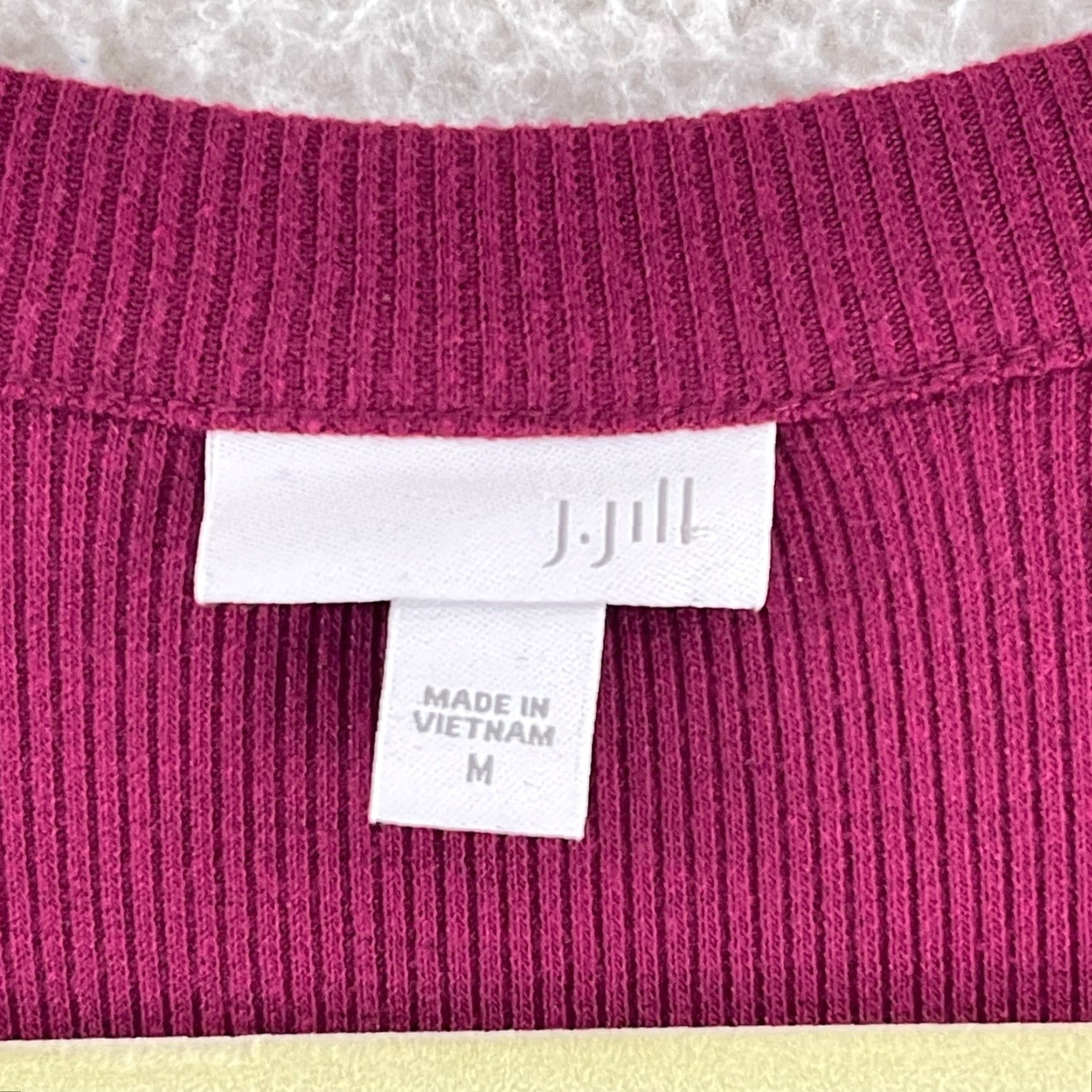J. Jill J. Jill Cardigan Womens Medium Maroon Ribbed Long Sleeve Open Draped Front Knit Size M / US 6-8 / IT 42-44 - 7 Thumbnail
