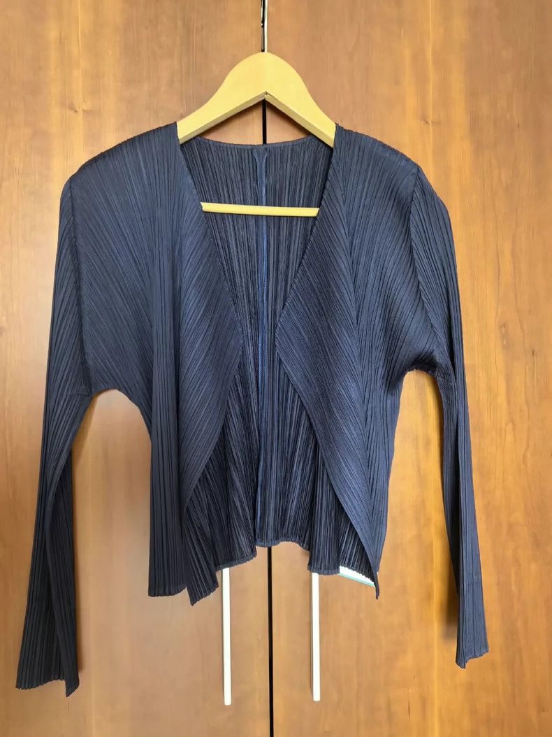 Issey Miyake Issey Miyake Pleated Blue Cardigan - dmc Size US S / EU 44-46 / 1 - 1 Thumbnail