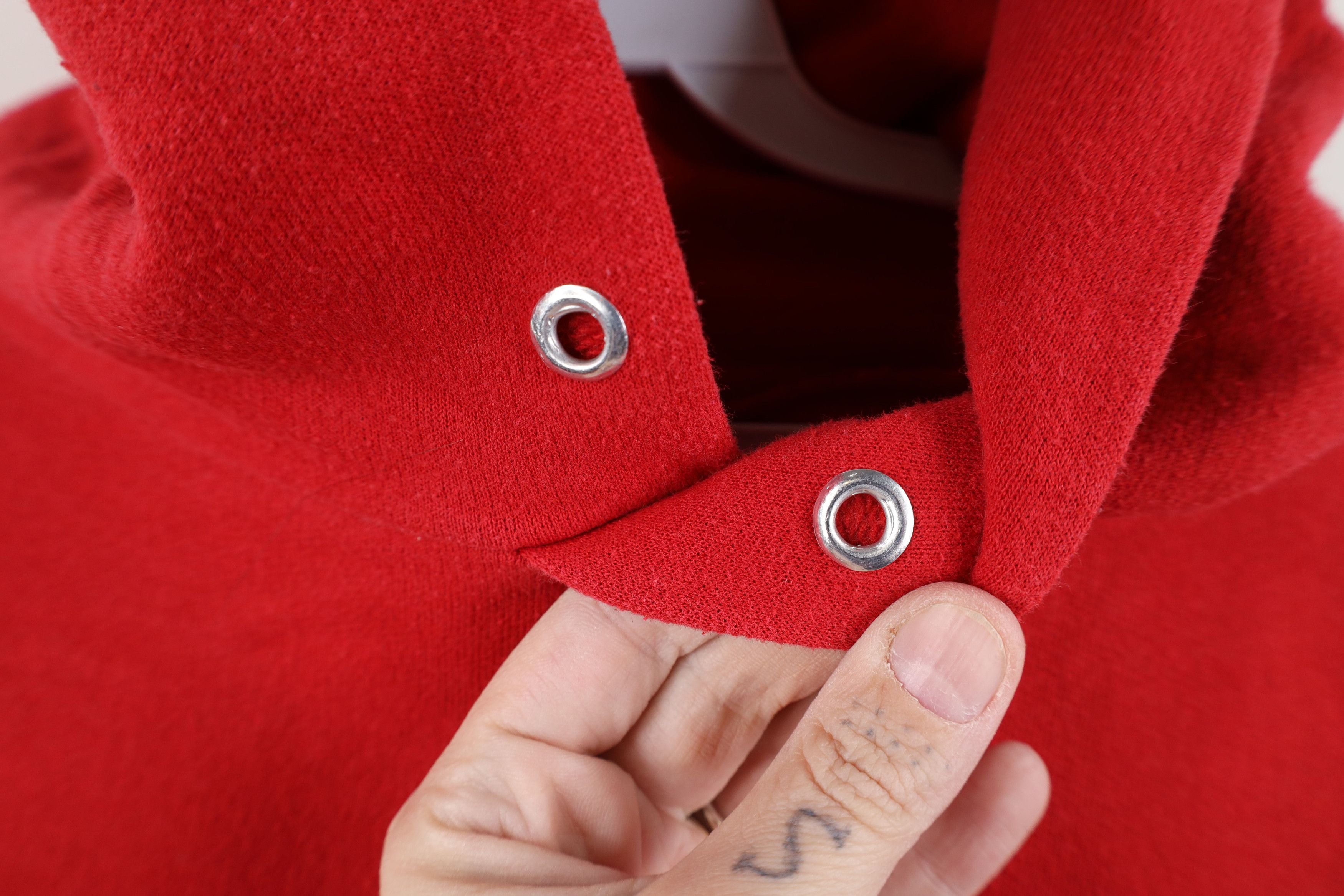 Vintage Vintage 90s Ohio State University Hoodie Sweatshirt Red Size US XL / EU 56 / 4 - 8 Thumbnail