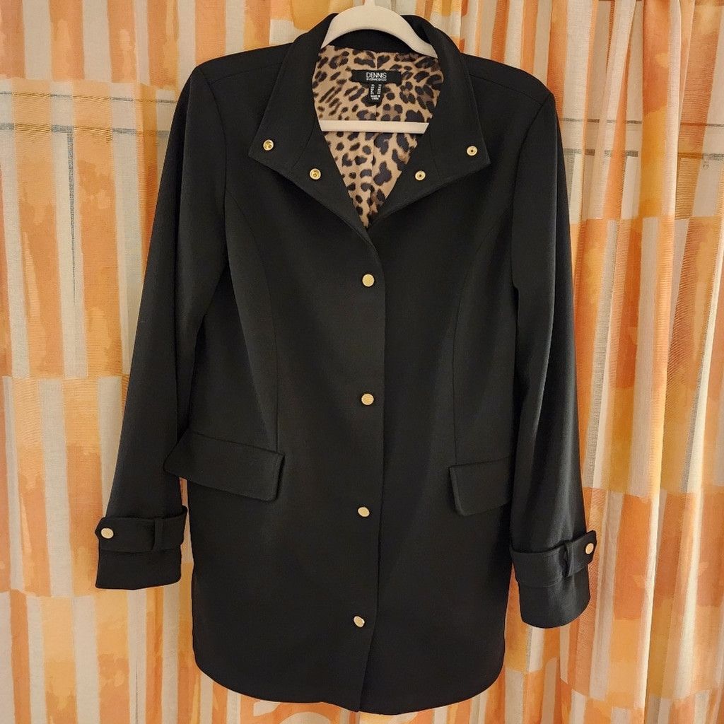 Other NWOT Dennis Basso - Luxe Crepe Snap- Front Jacket Size L / US 10 / IT 46 - 1 Thumbnail