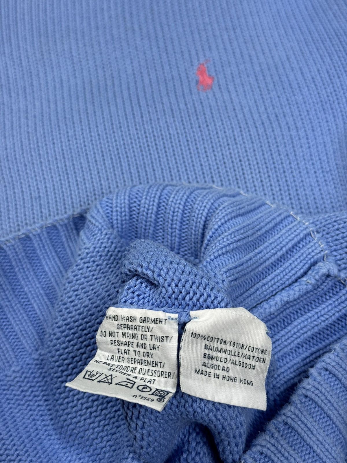 Polo Ralph Lauren × Vintage Vintage sweater Polo Ralph Lauren baby blue original item Size US XL / EU 56 / 4 - 4 Thumbnail