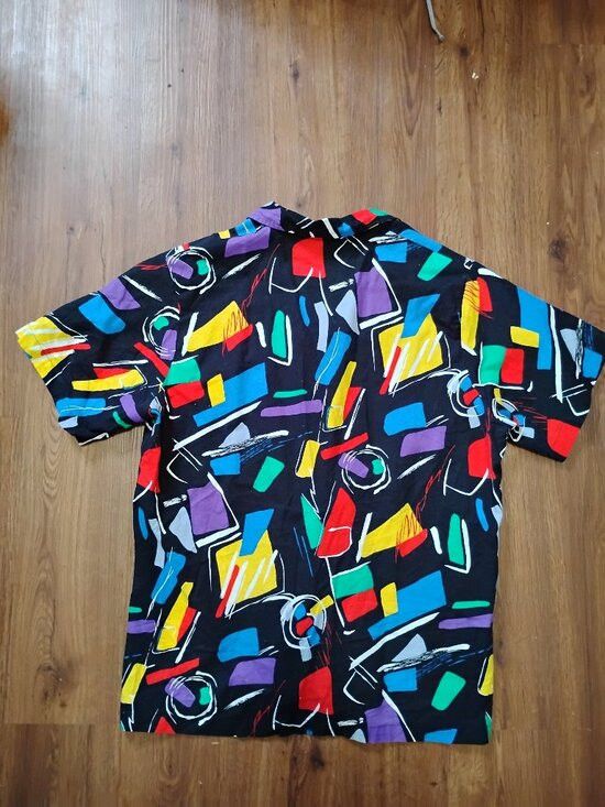 Other Vintage 80s Bermuda Abstract Geometric Button Shirt Size US XL / EU 56 / 4 - 4 Thumbnail