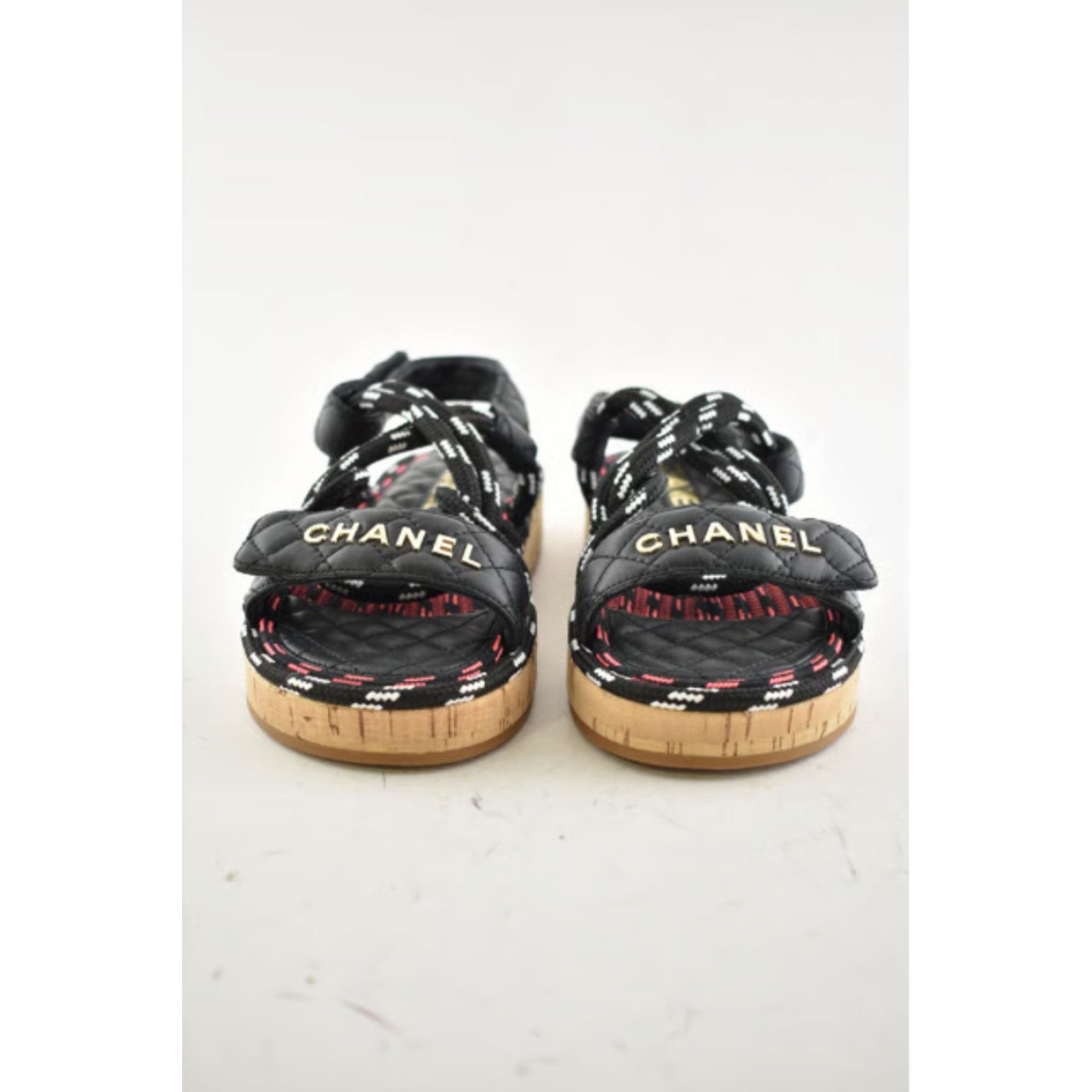 Chanel Chanel 20S White Black Cord Rope Quilted CC Logo Mule Size US 6 / IT 36 - 10 Thumbnail