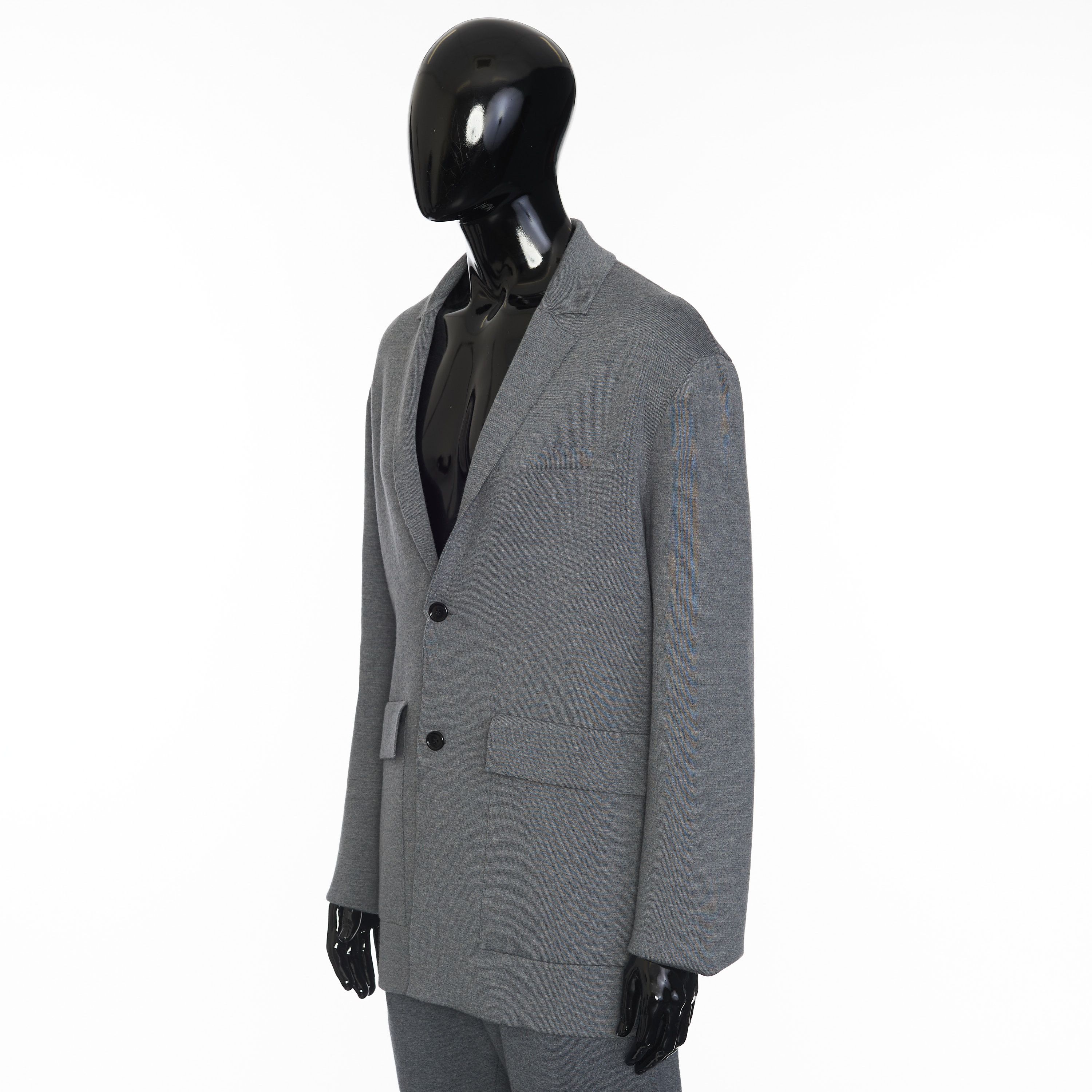 Berluti Sweater Blazer Jacket In Mountain Rock Gray Wool Size L Size 40R - 2 Thumbnail