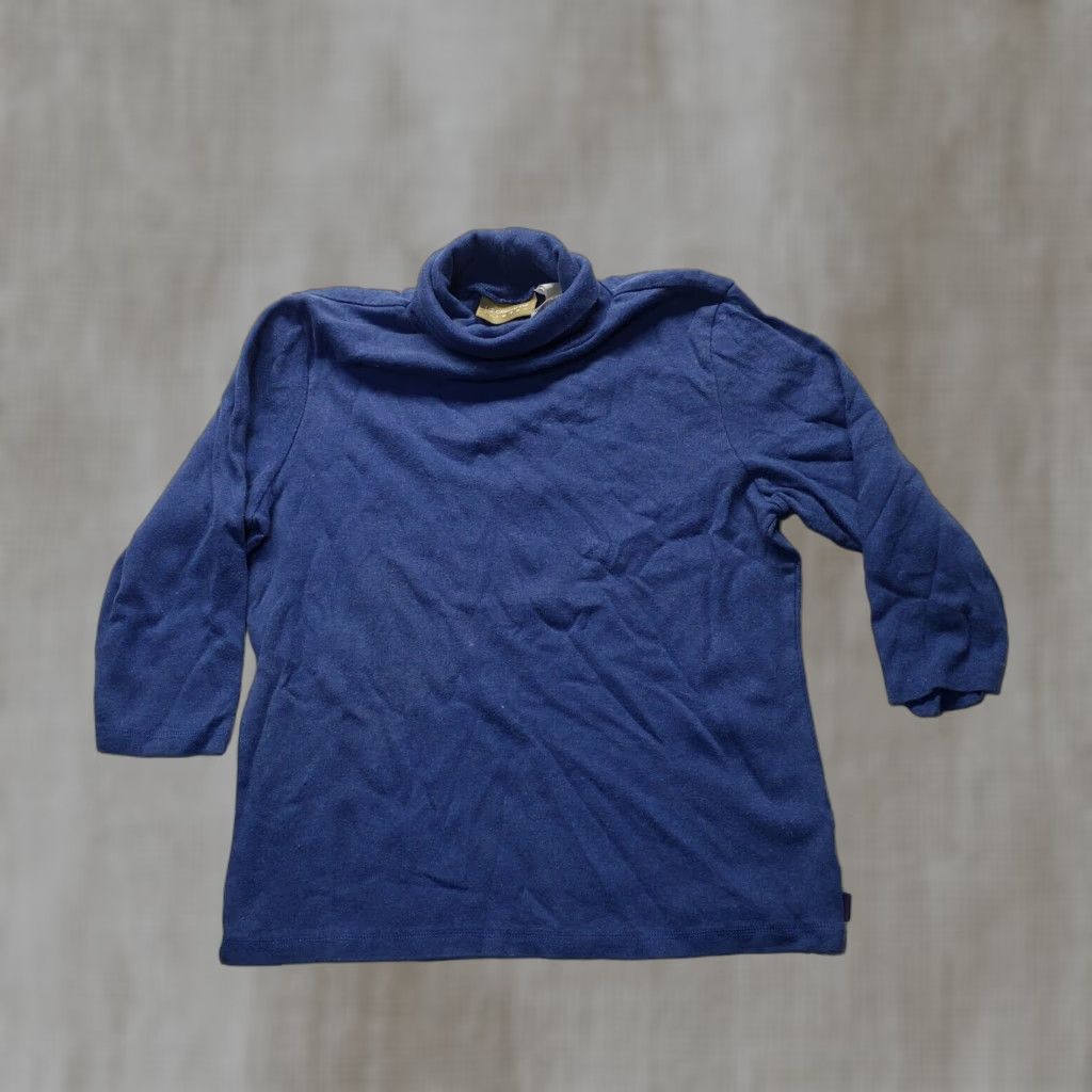 Liz Claiborne Liz Claiborne Collection Sweater Women's Size M Blue Mock Turtle Neck Size M / US 6-8 / IT 42-44 - 1 Thumbnail