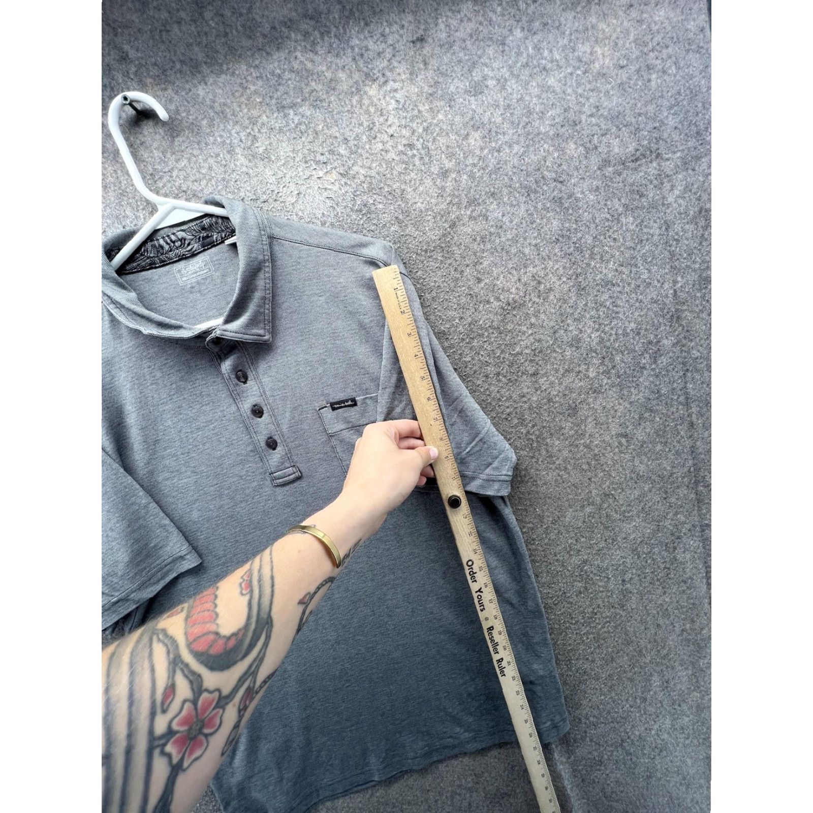 Vintage Exclusively Polo Shirt Mens Large Gray Solid Pocket Pima Cotton Knit Casual Size US L / EU 52-54 / 3 - 7 Thumbnail
