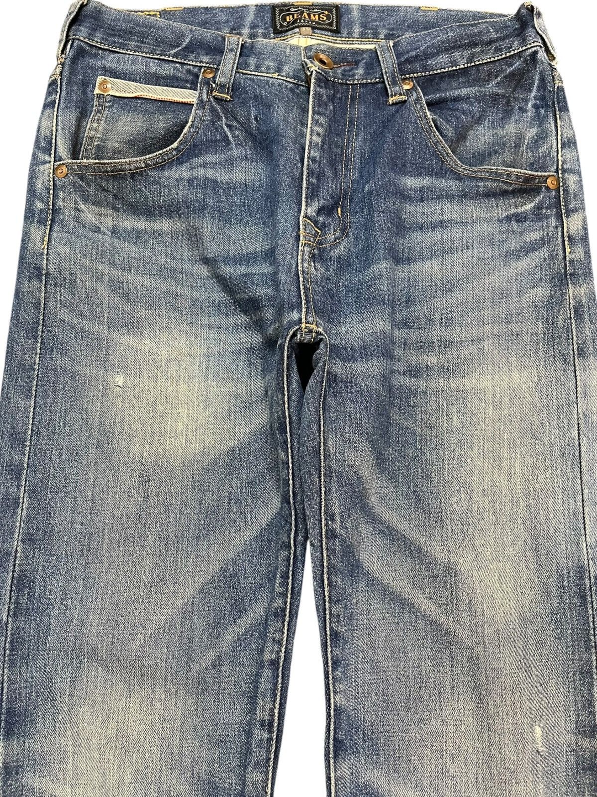 Beams Japan Vintage Beams Selvedge Slim Fit Whiskers Denim Size US 29 - 2 Thumbnail