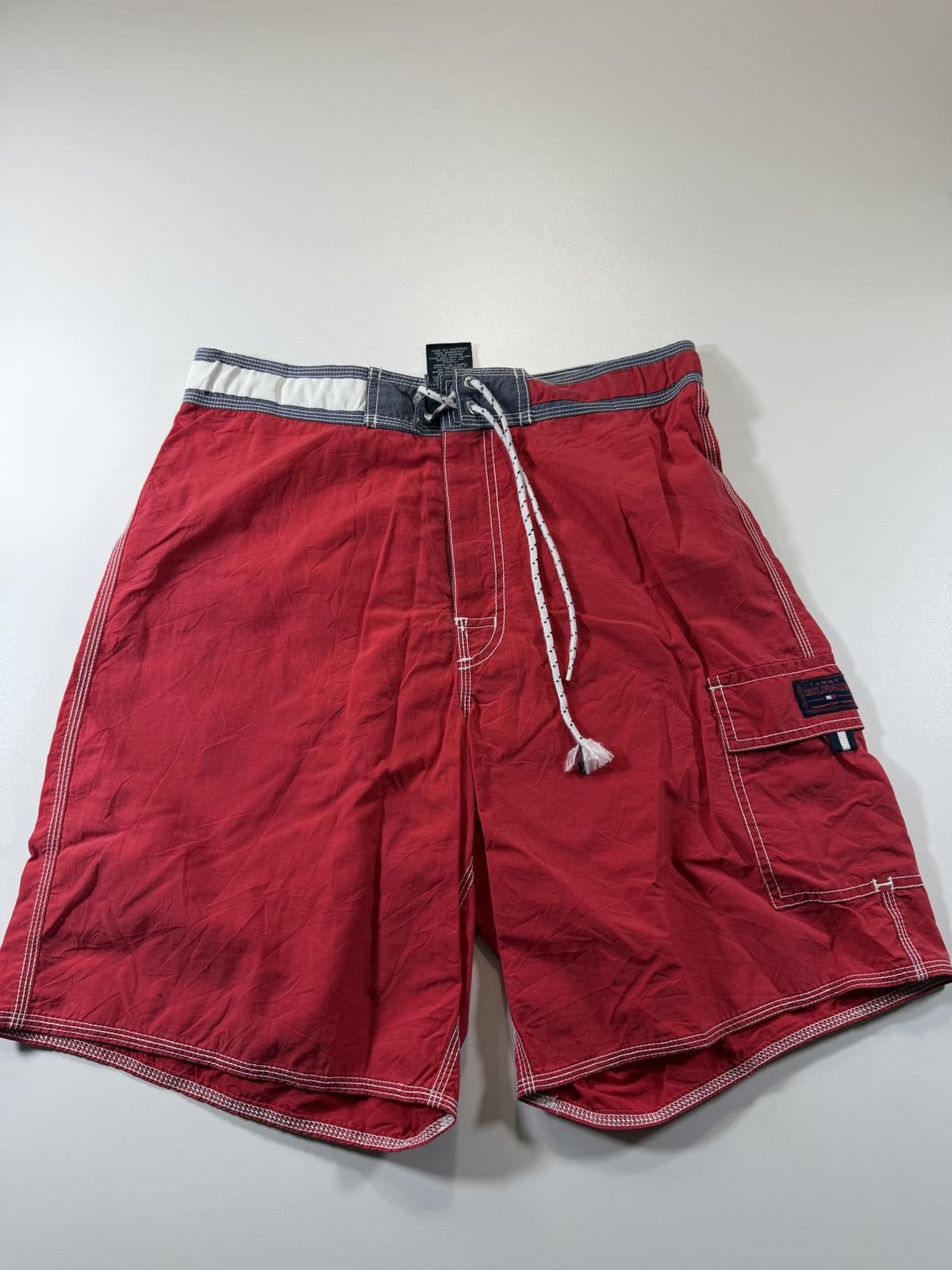 Tommy Hilfiger Tommy Hilfiger Men's Red Cargo Swim Shorts S Size US 30 / EU 46 - 1 Thumbnail