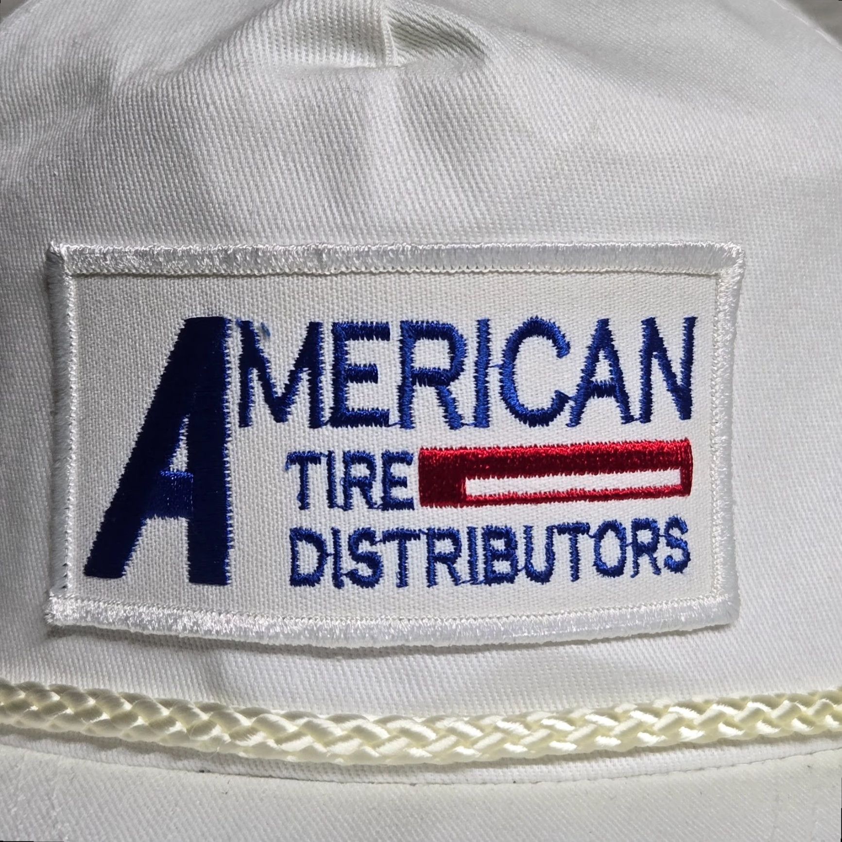 Vintage VINTAGE Ti White Hat Snapback Cap Adult One Size White Adjustable Hat Distributors Transportation Cars Men Size ONE SIZE - 2 Thumbnail