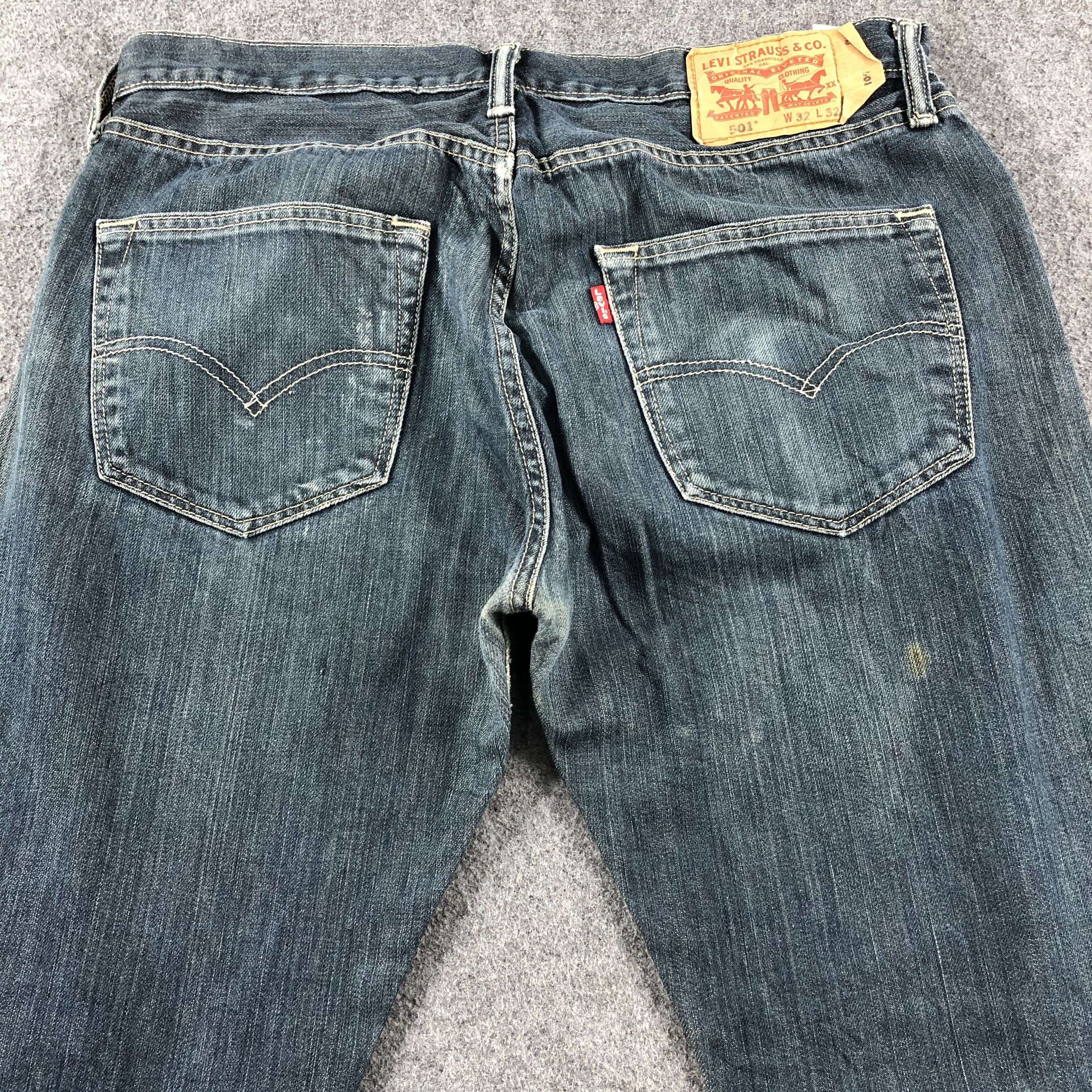 Levi's Vintage Faded Black Levis 501 Jeans-J2646 Size US 33 - 4 Thumbnail