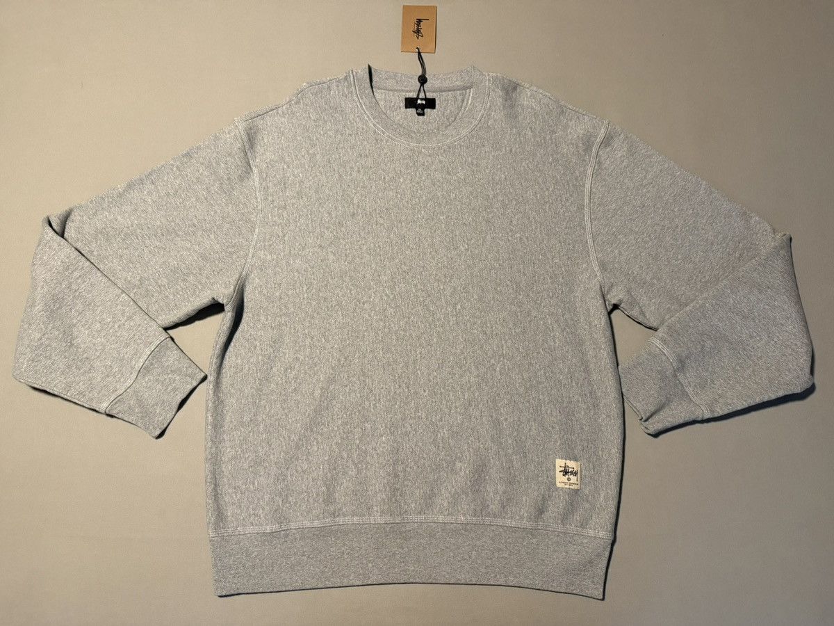 Stussy Contrast Stitch Label Crewneck Sweatshirt - Brown